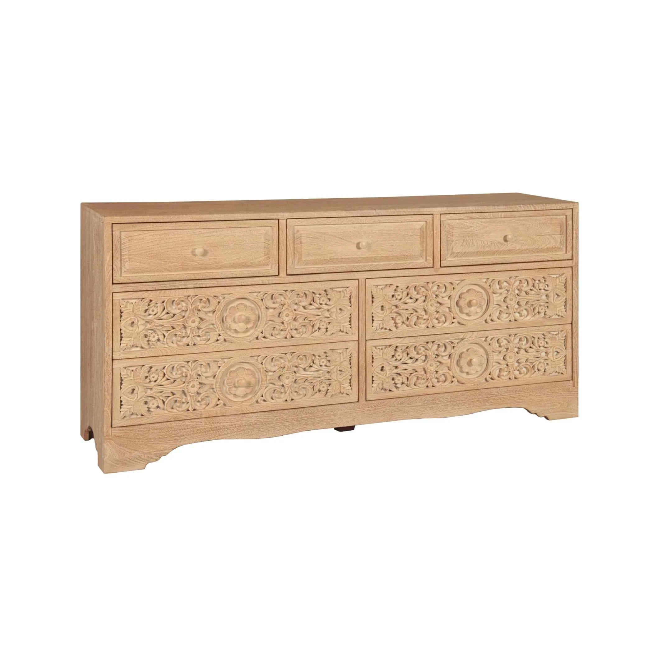Taj 71" Dresser with Plinth Base in Whitewash - Image 7