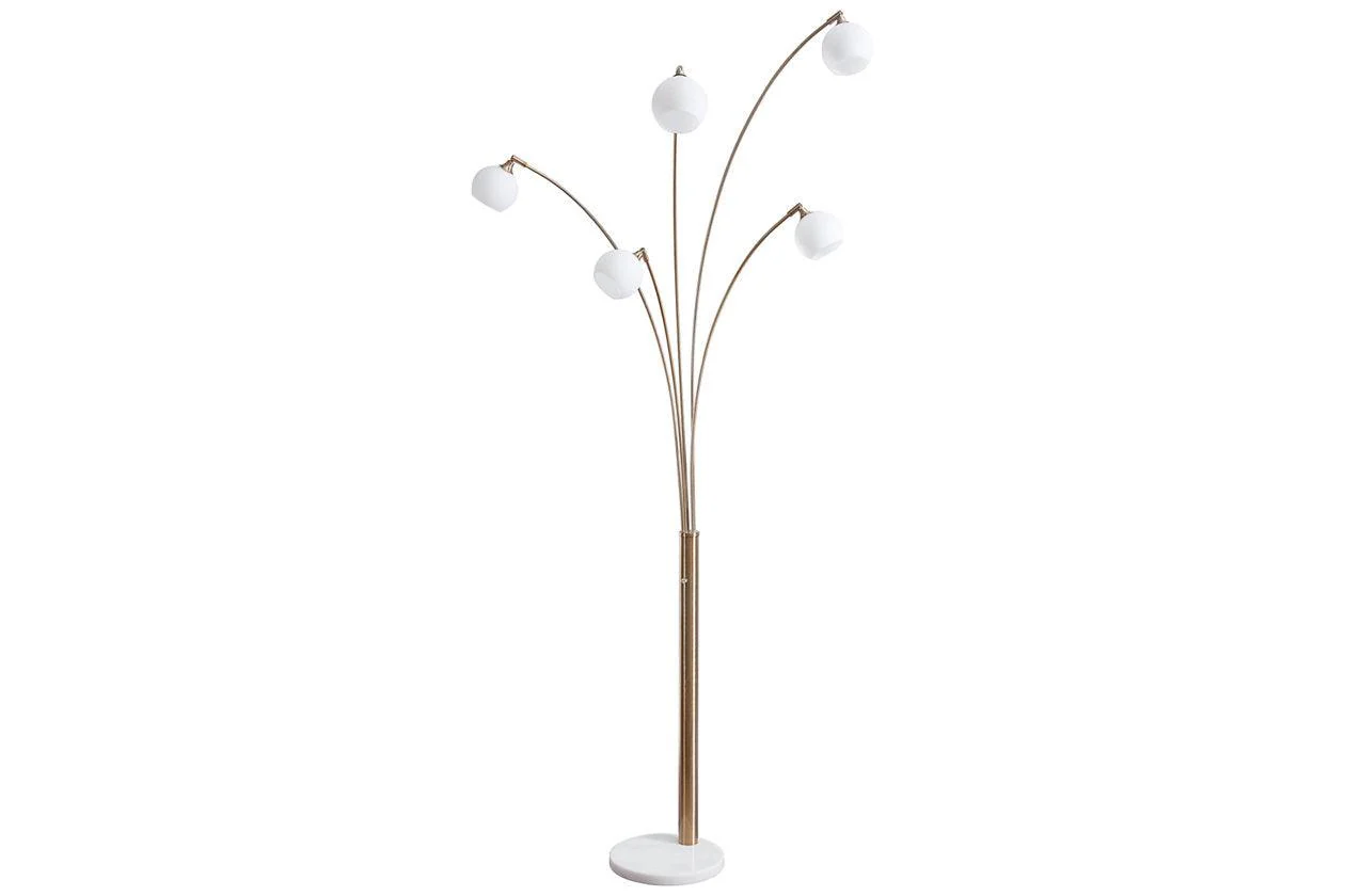 Taliya Champagne/White Arc Lamp - Image 2