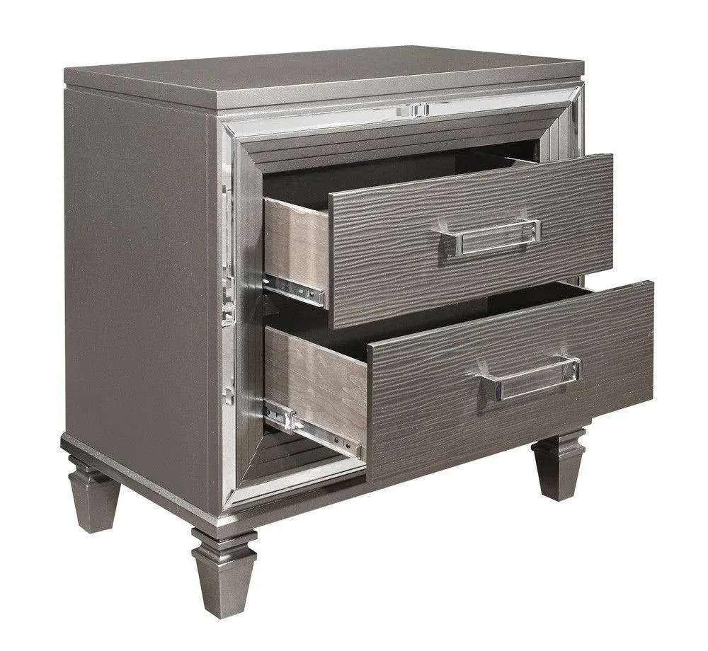 Tamsin Silver/Gray Metallic Nightstand - Image 3
