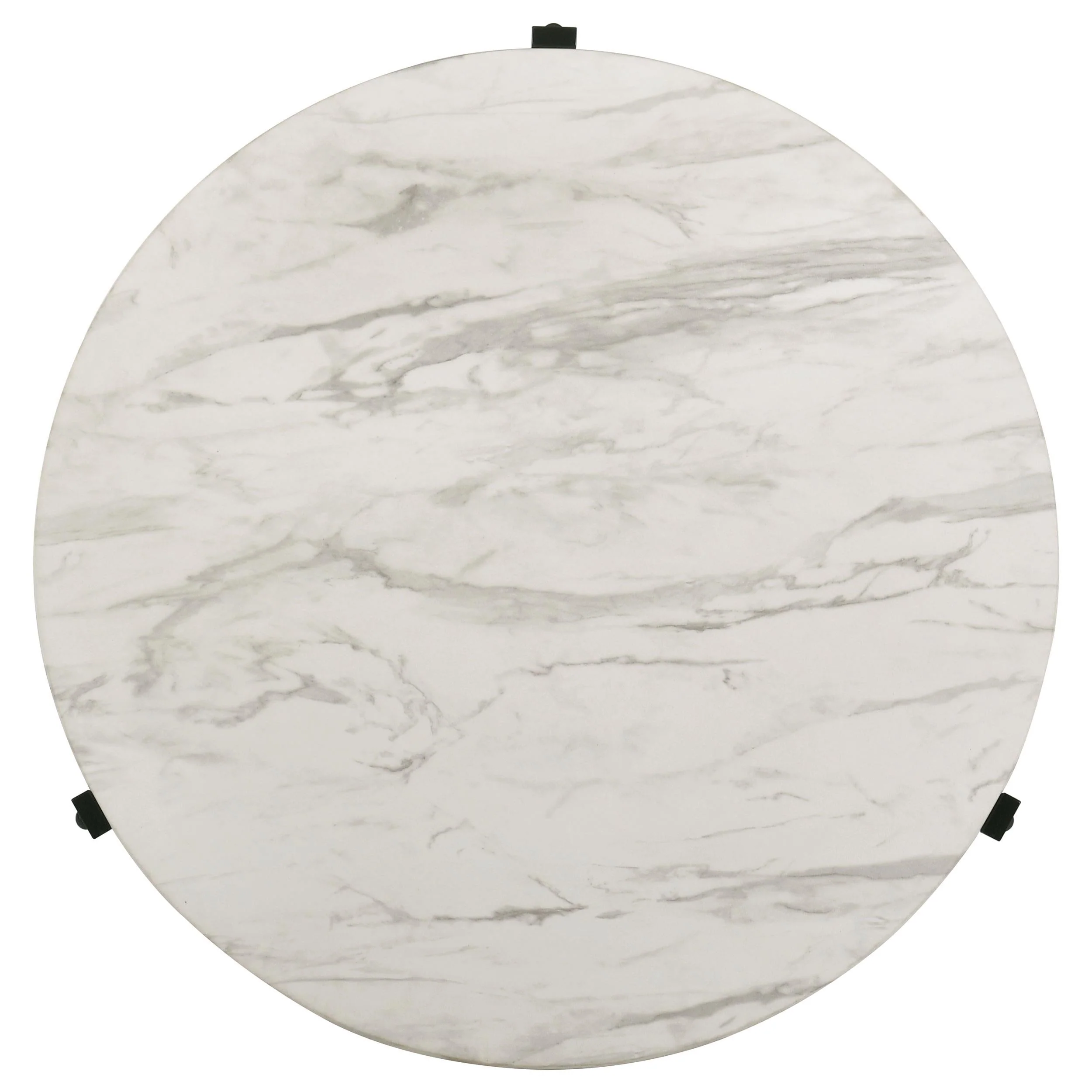 Tandi White 3-Piece Faux Marble Coffee and End Table Set - Image 7