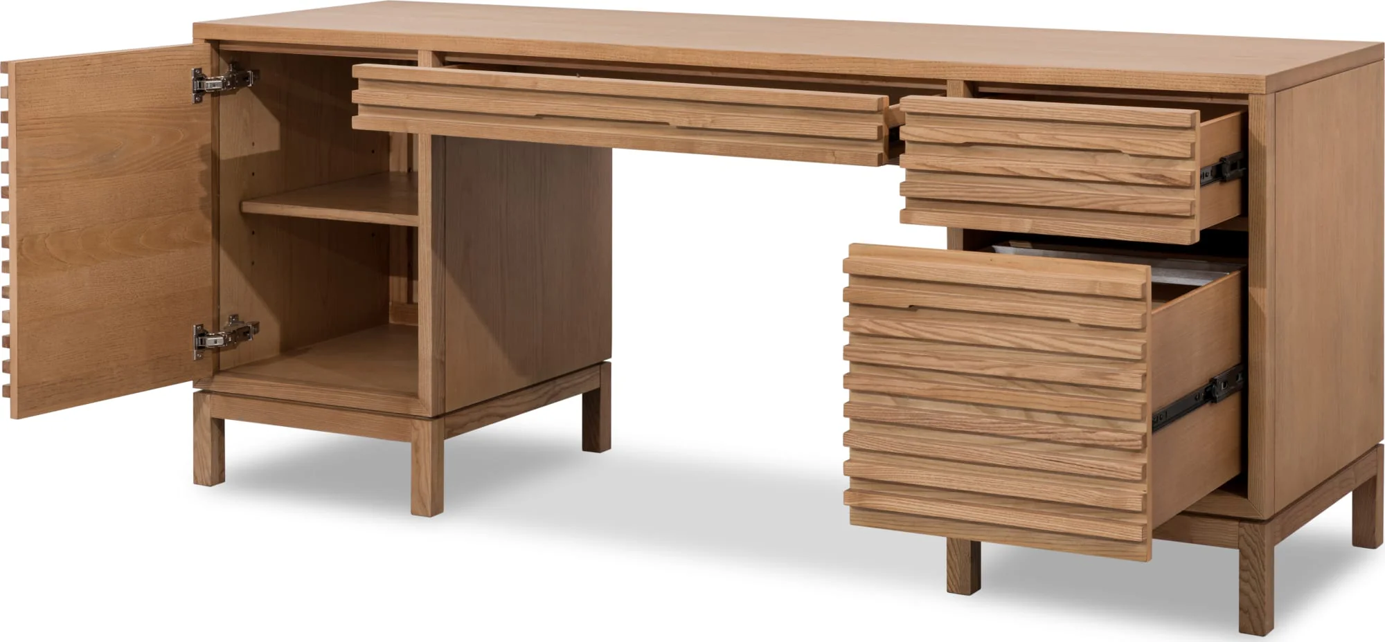 Tanner Flaxen File Drawer Desk - Image 4
