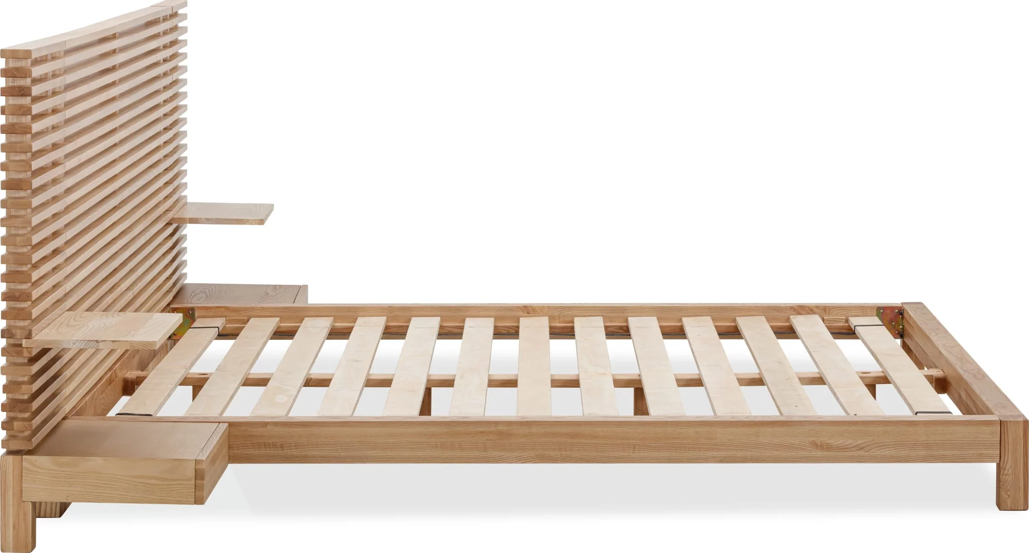 Tanner Flaxen King Solid Ash Wall Bed with Integrated Nightstands - Image 7