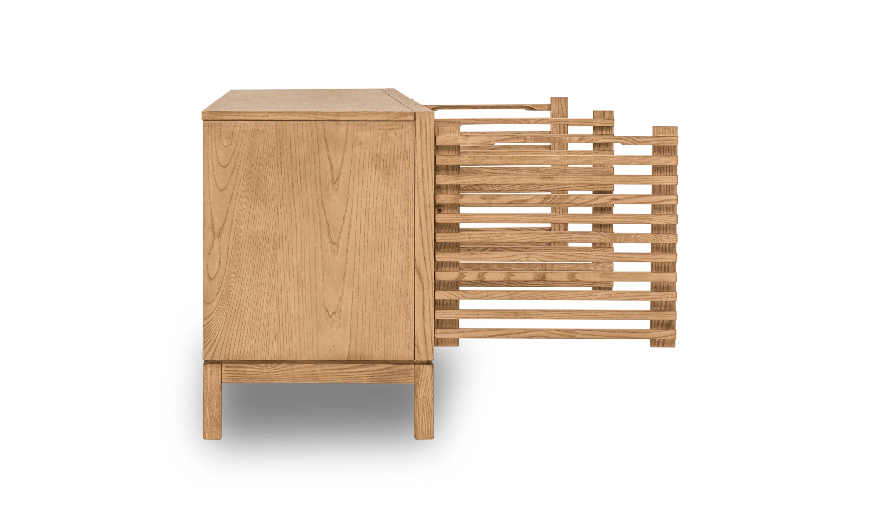 Tanner Four Door Solid Ash Media Console in Flaxen - Image 5