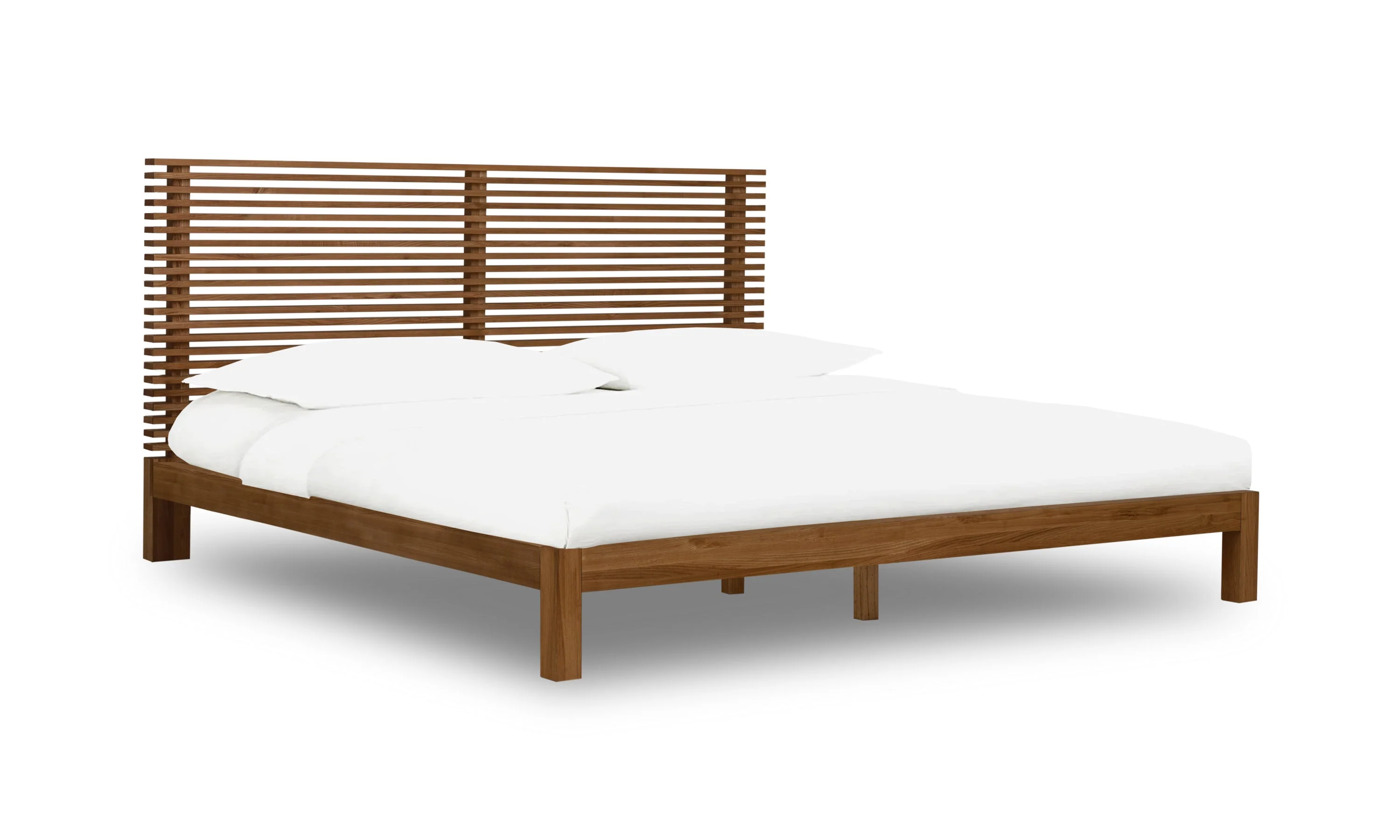 Tanner Queen Solid Ash California King Platform Bed in Roux - Image 3