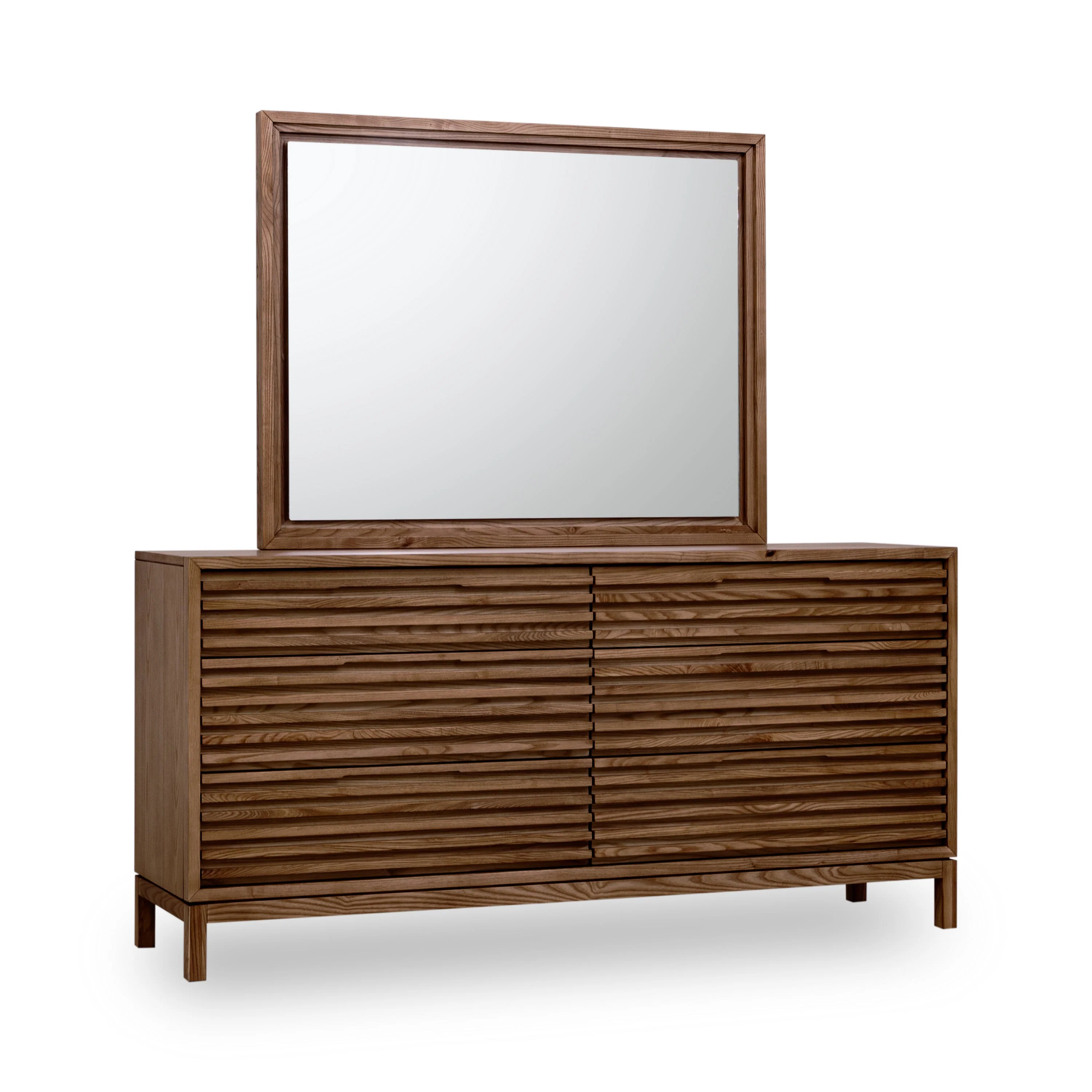 Tanner Six Drawer Ash Wood Dresser in Roux - Image 2
