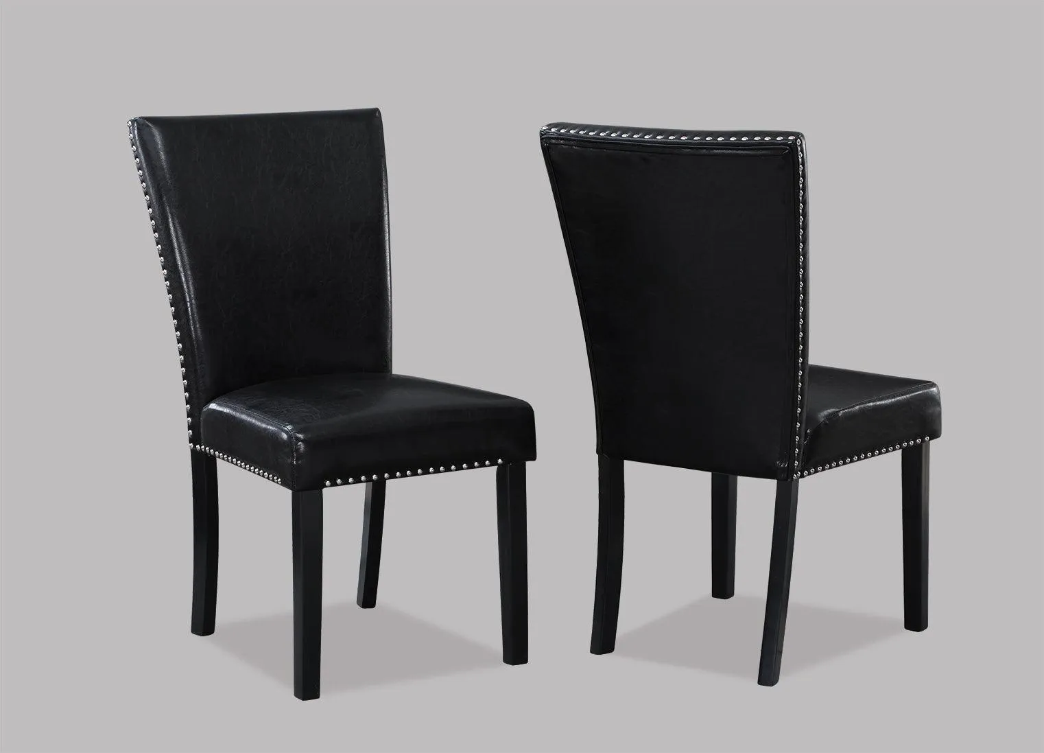 Tanner White and Black Faux Marble Dining Set - Image 3