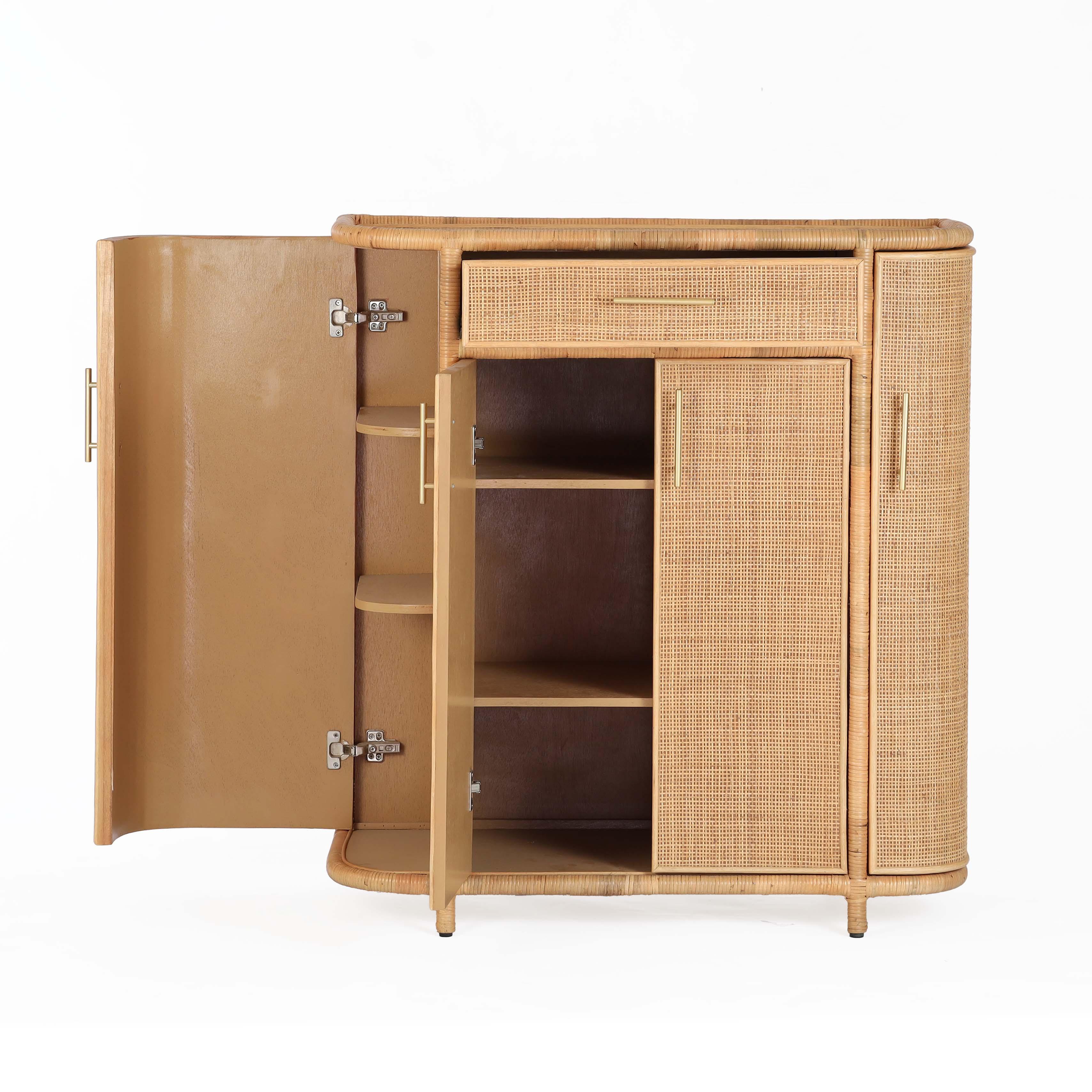 Tarot Natural Rattan Bar Cabinet - Image 4