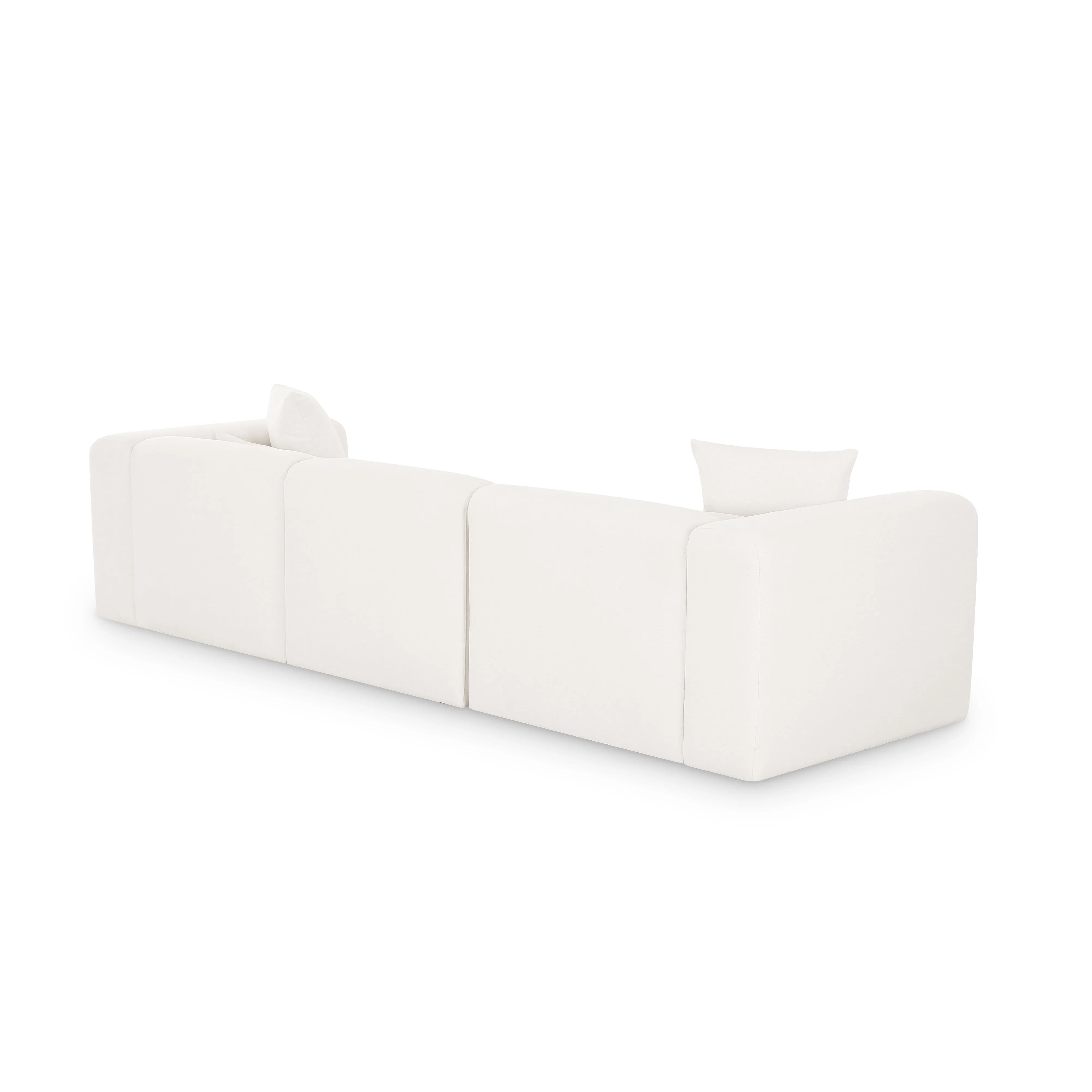 Tarra 118" Cream Performance Chenille Modular Sofa - Image 3