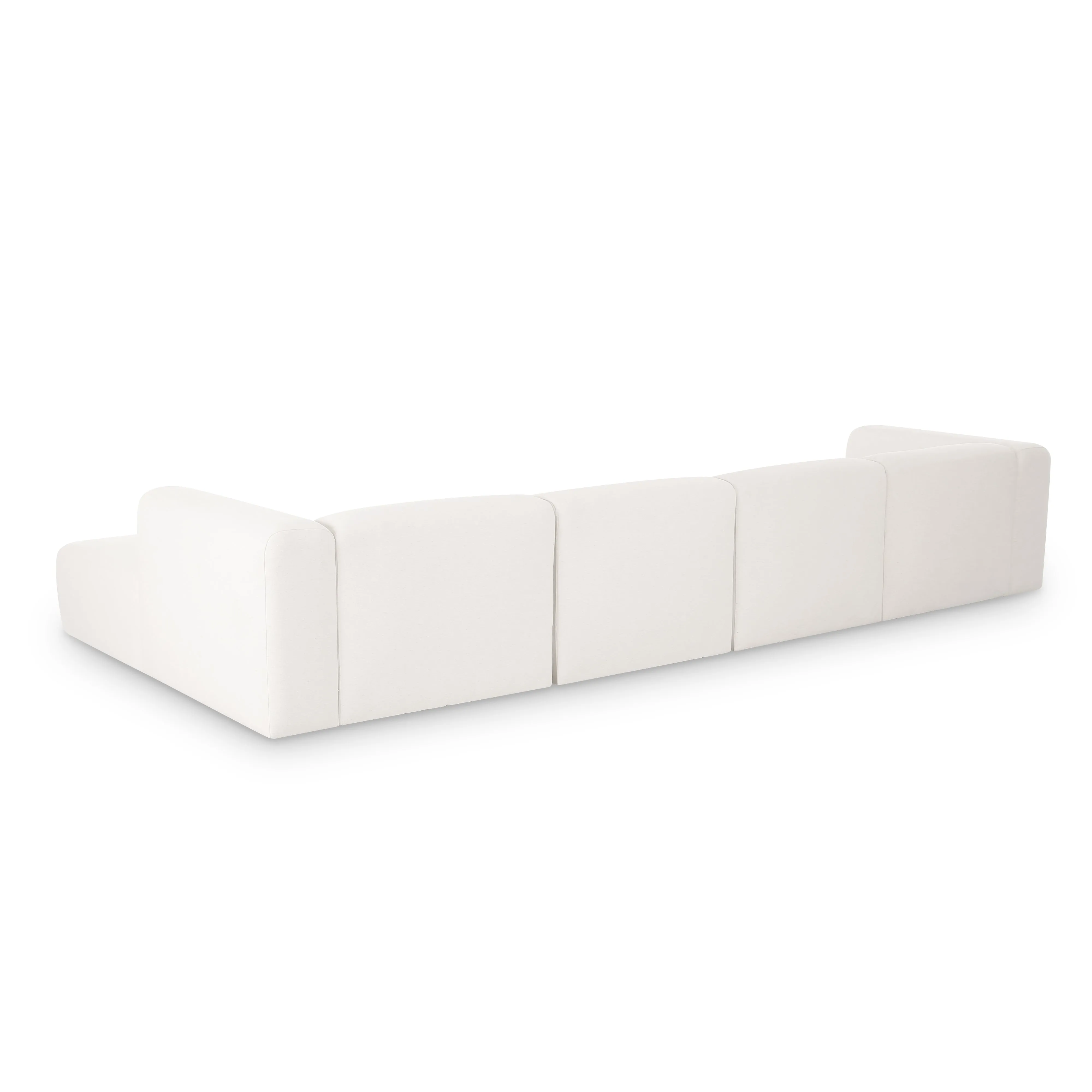 Tarra 4-Piece Cream Performance Chenille Modular U-Sectional - Image 3