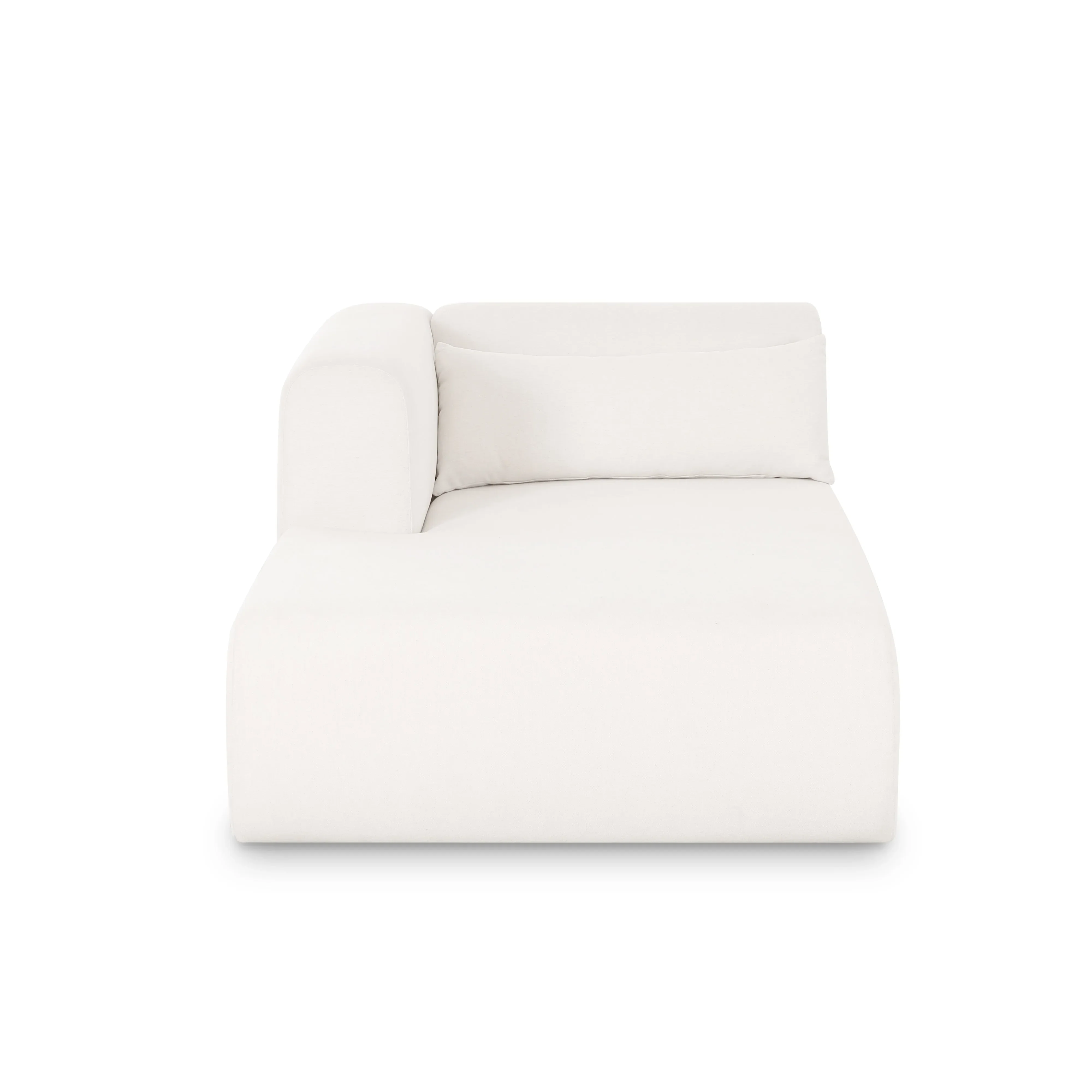 Tarra Cream Performance Chenille Modular Chaise - Image 7