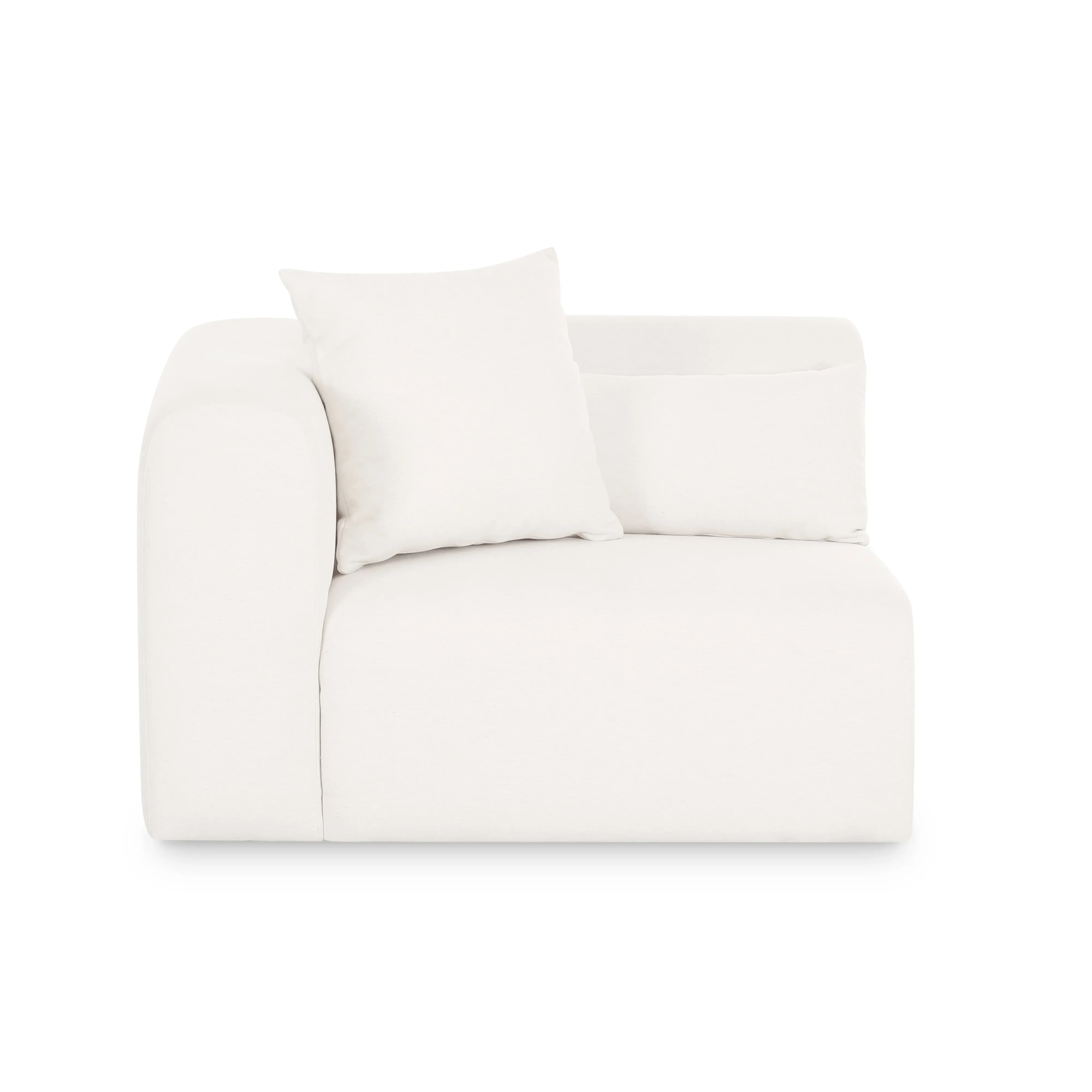 Tarra Cream Performance Chenille Modular Corner Chair - Image 5