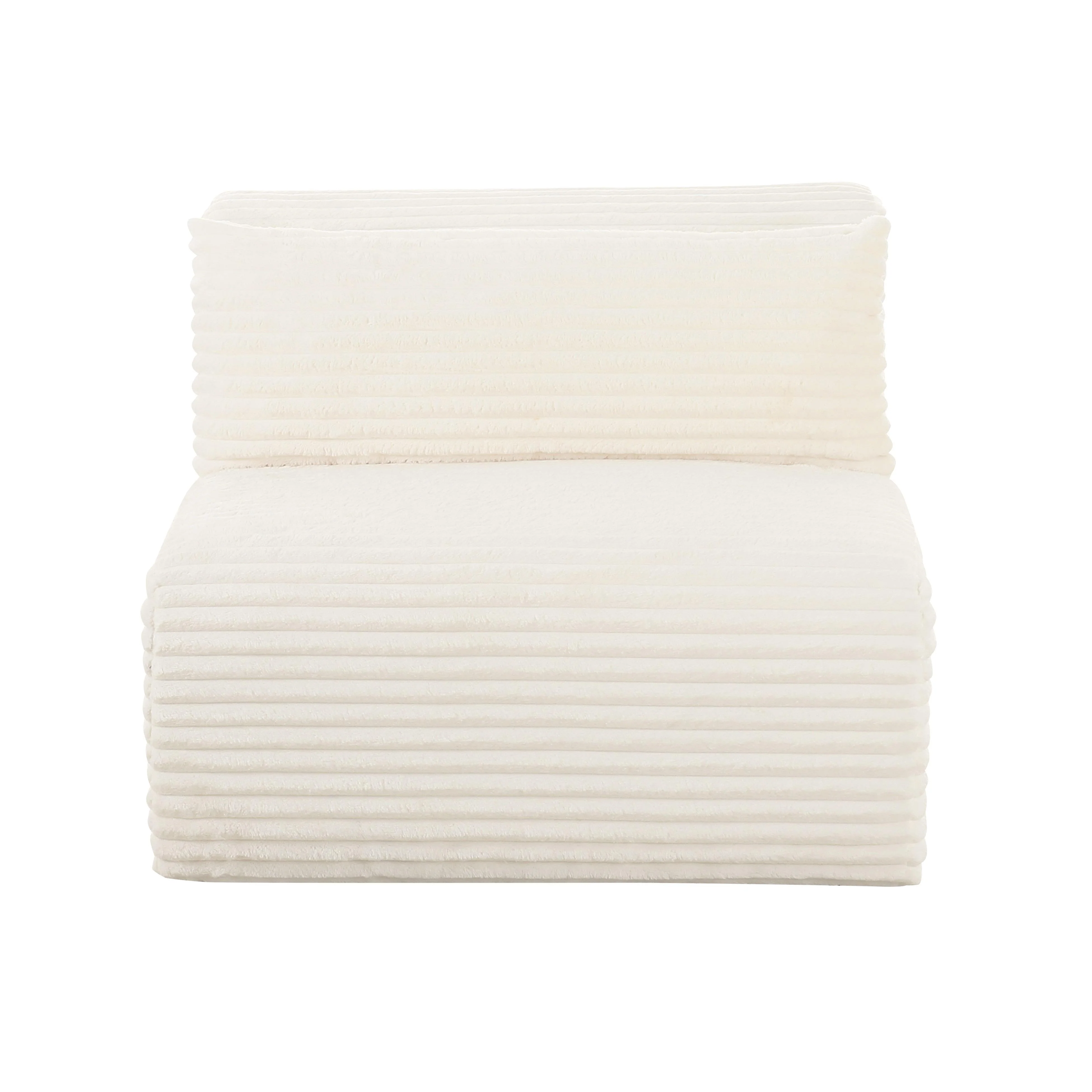 Tarra Fluffy Oversized Corduroy Modular Armless Chair - Image 3