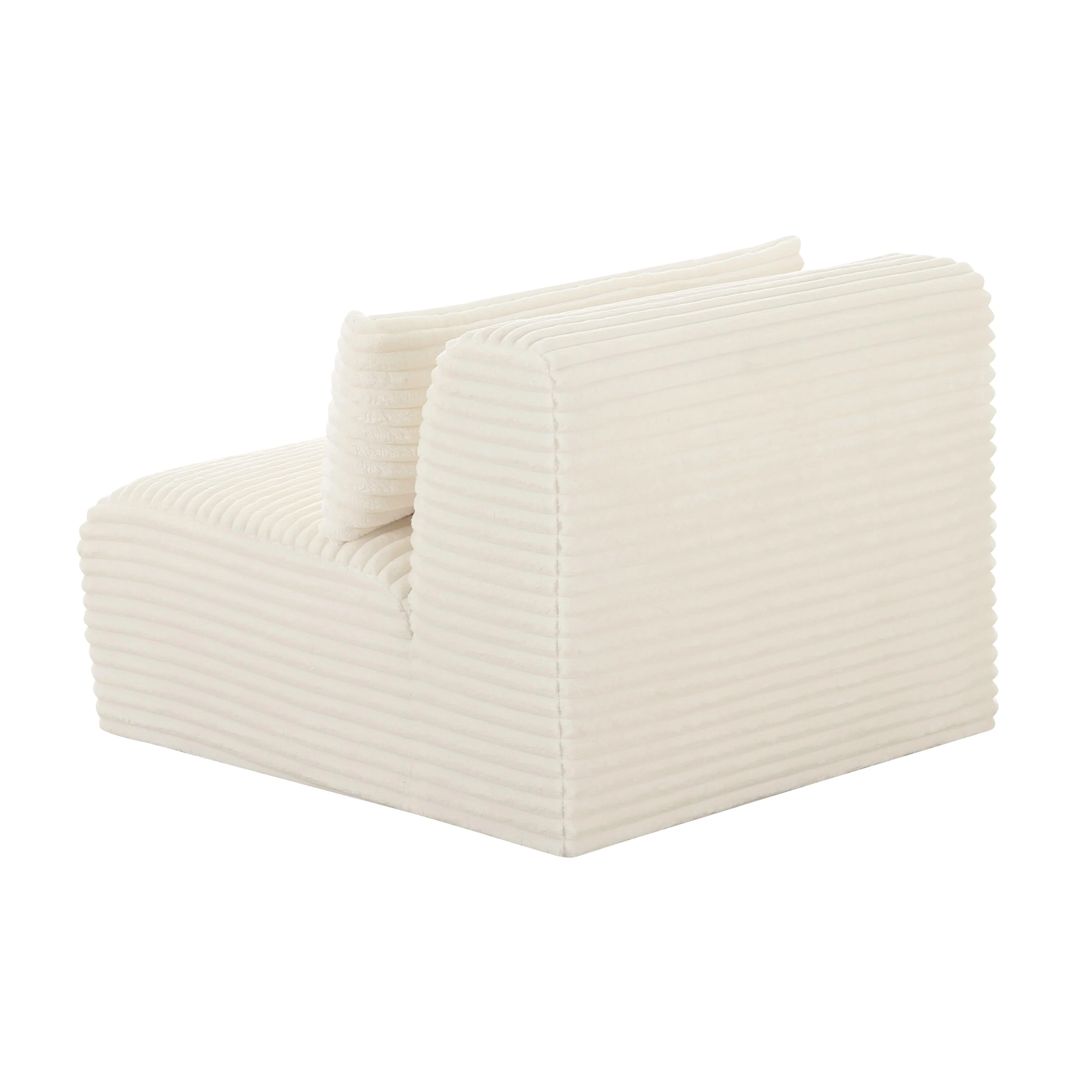 Tarra Fluffy Oversized Corduroy Modular Armless Chair - Image 4