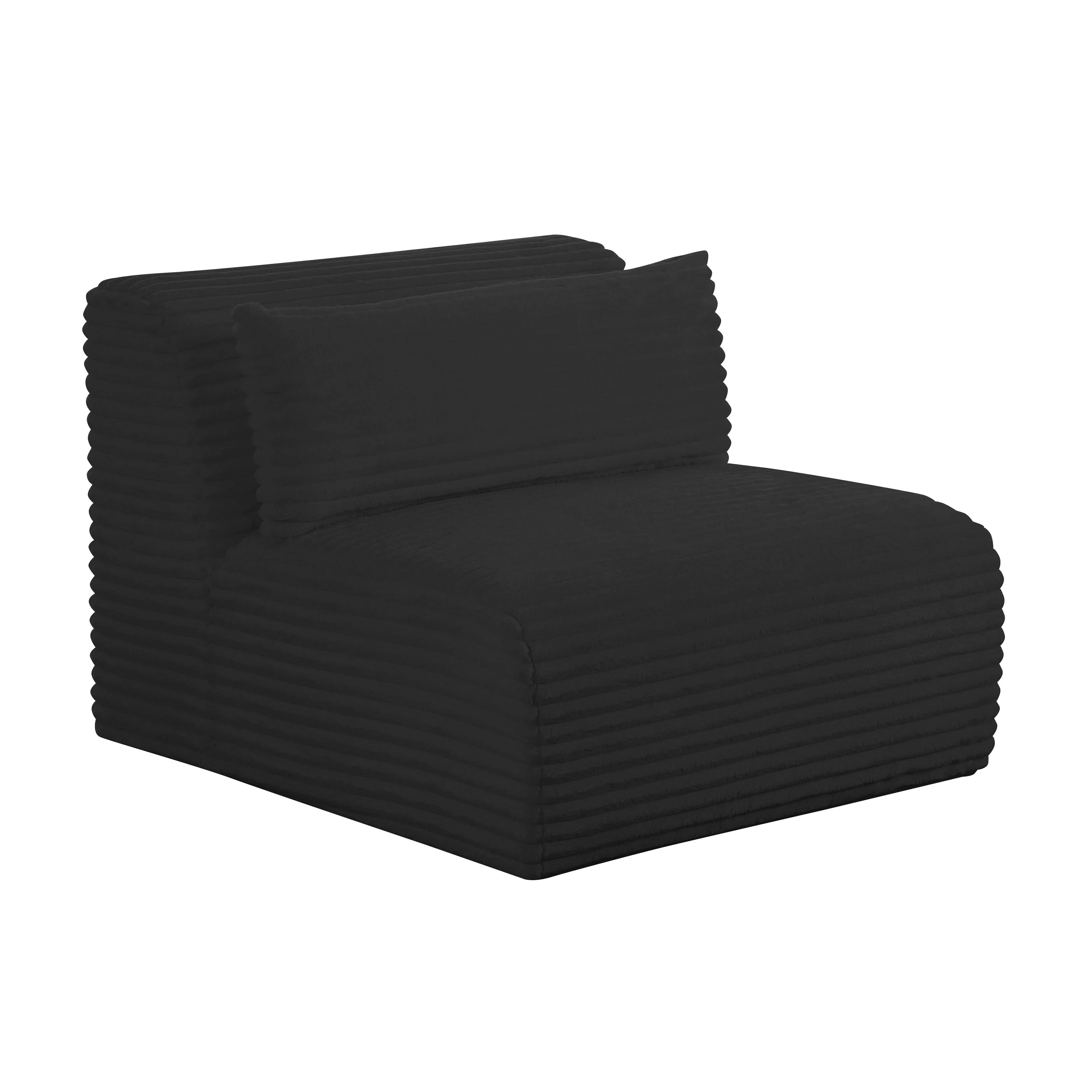 Tarra Fluffy Oversized Corduroy Modular Armless Chair - Image 7