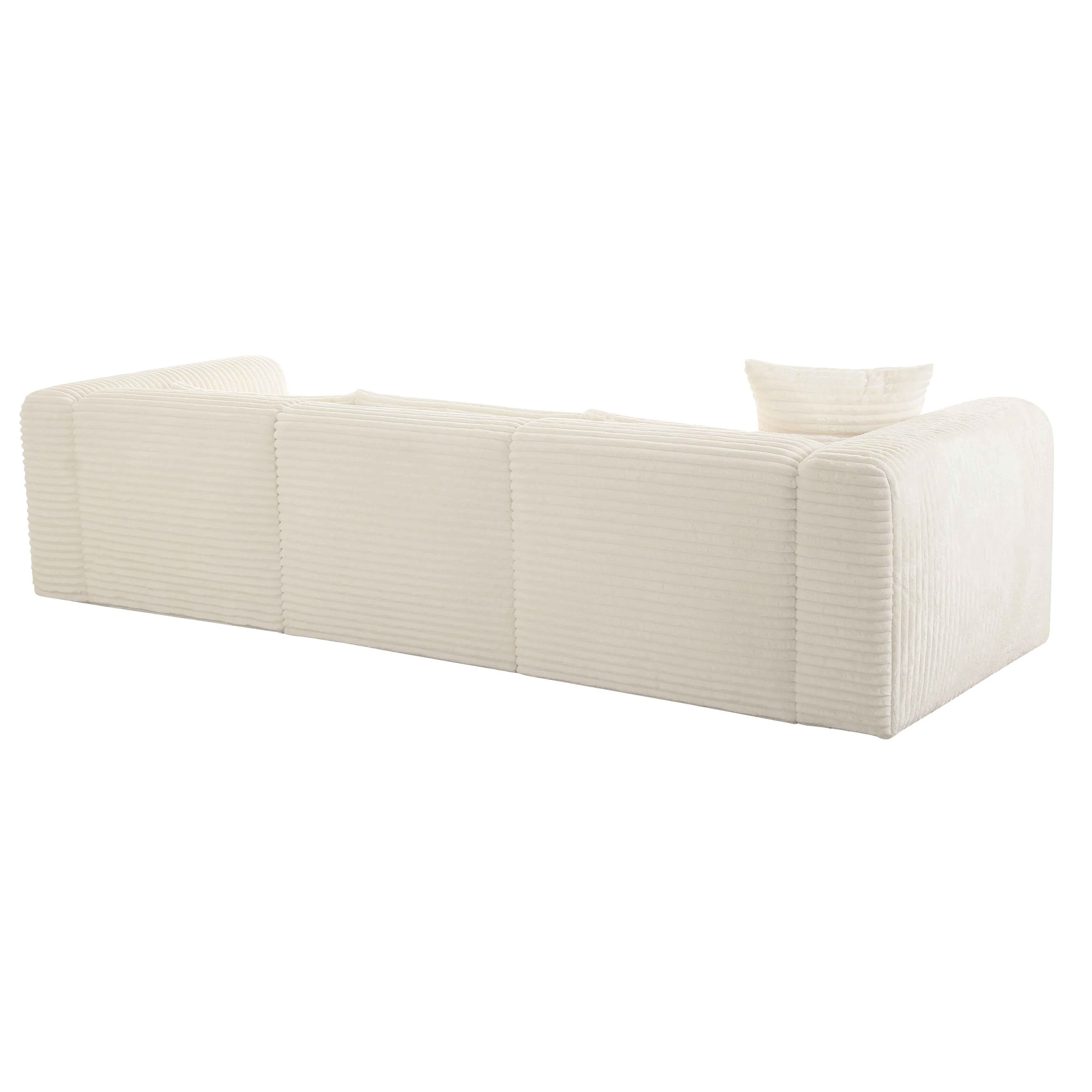 Tarra Fluffy Oversized Corduroy Modular Sectional - Image 4