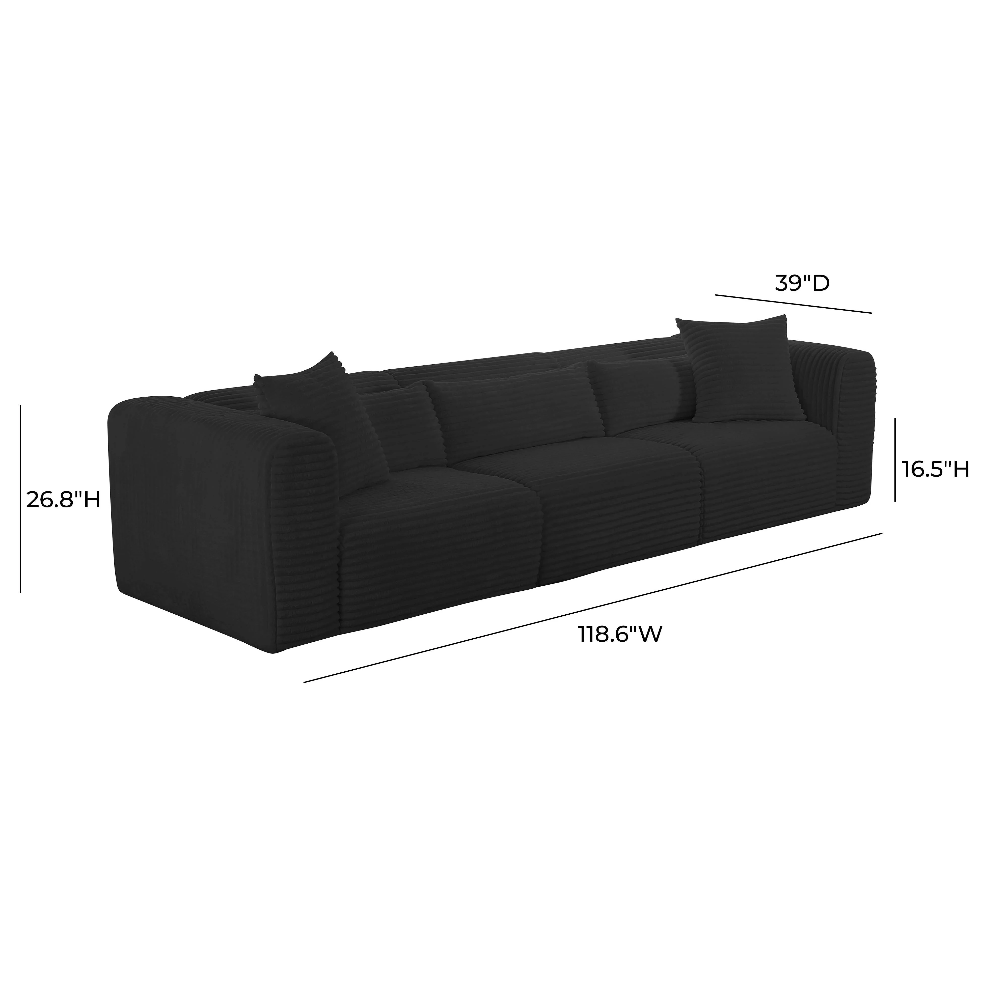 Tarra Fluffy Oversized Corduroy Modular Sofa - Image 11
