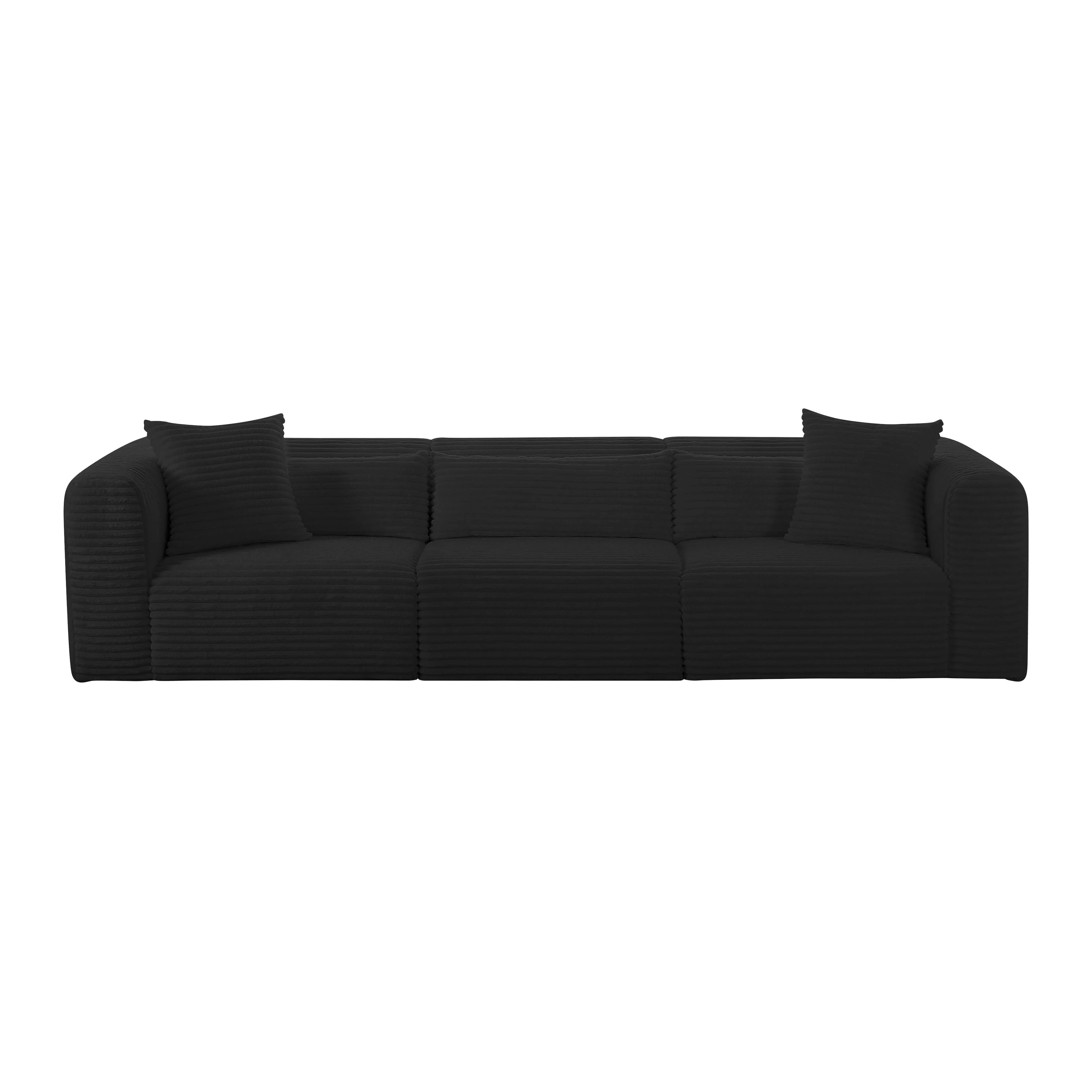 Tarra Fluffy Oversized Corduroy Modular Sofa - Image 8