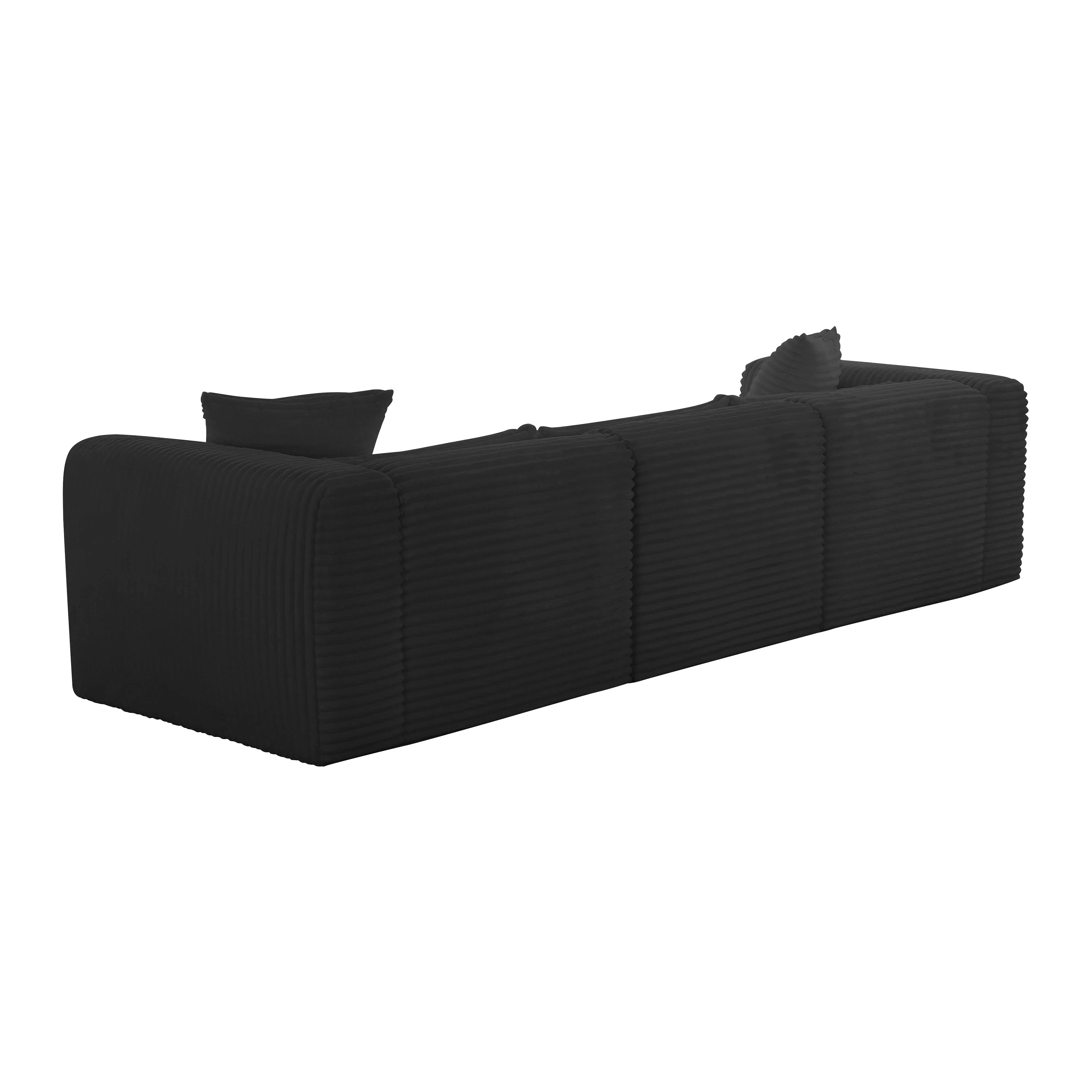 Tarra Fluffy Oversized Corduroy Modular Sofa - Image 9