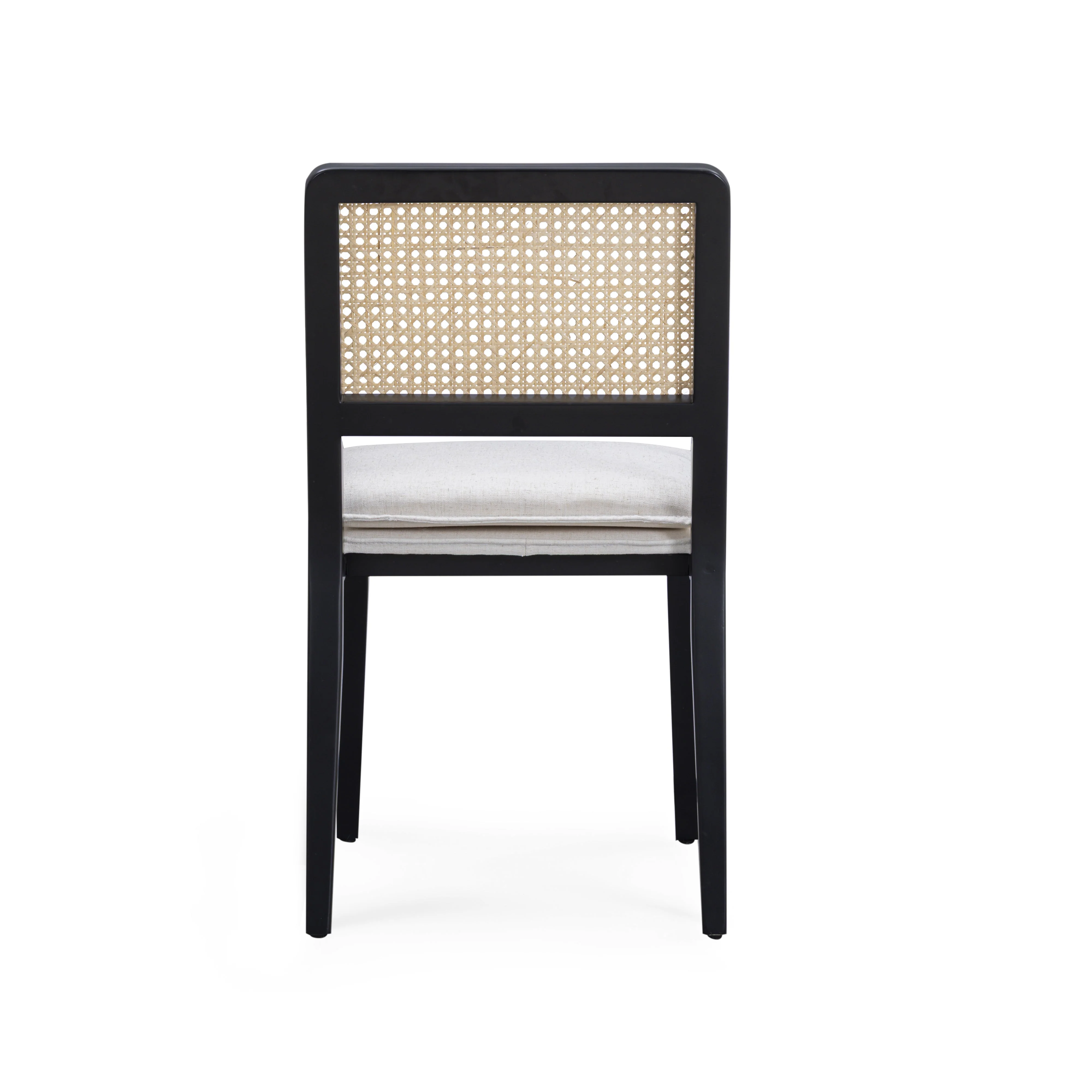 Tassina Cream Upcycled Performance Linen Dining Chair - Image 4