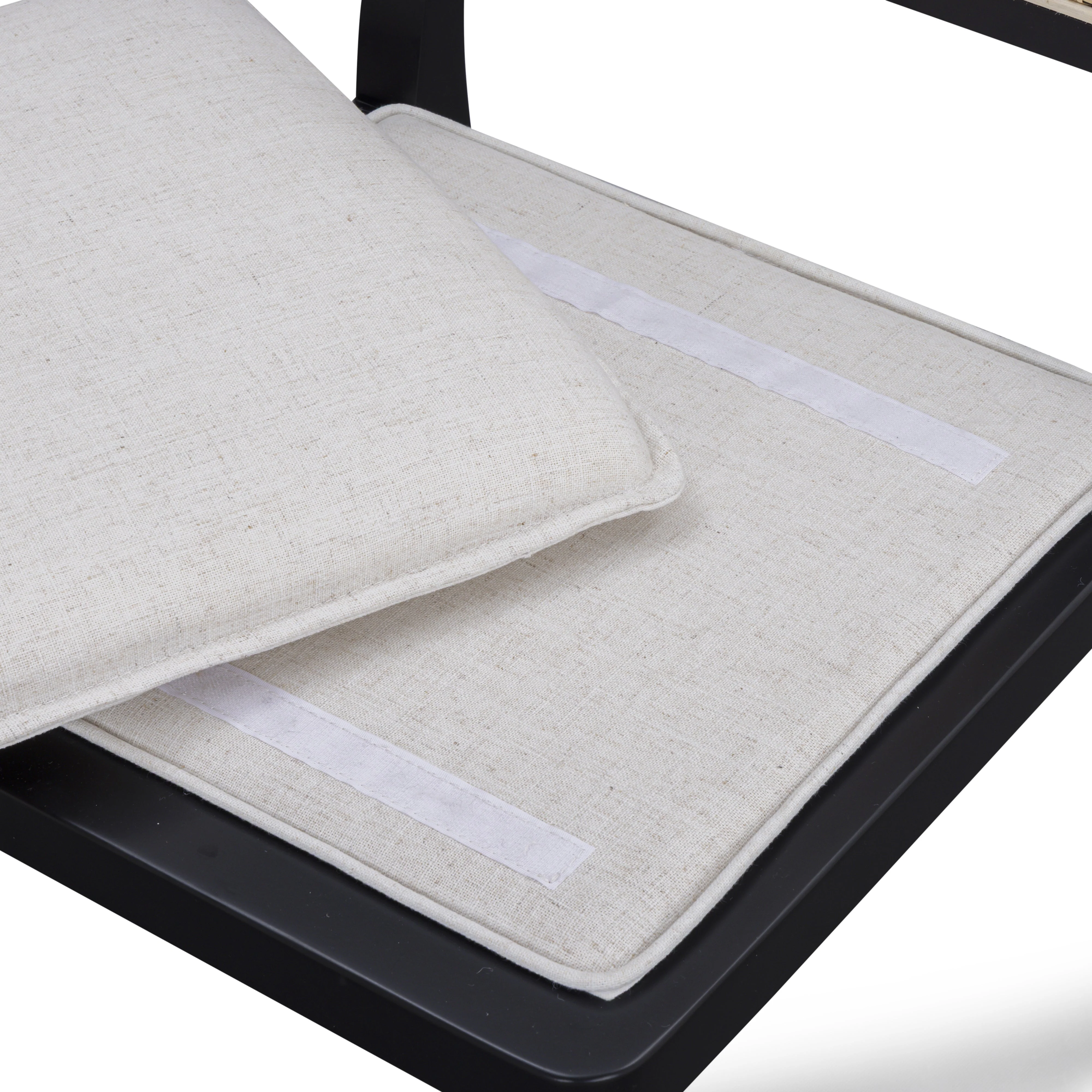 Tassina Cream Upcycled Performance Linen Dining Chair - Image 5