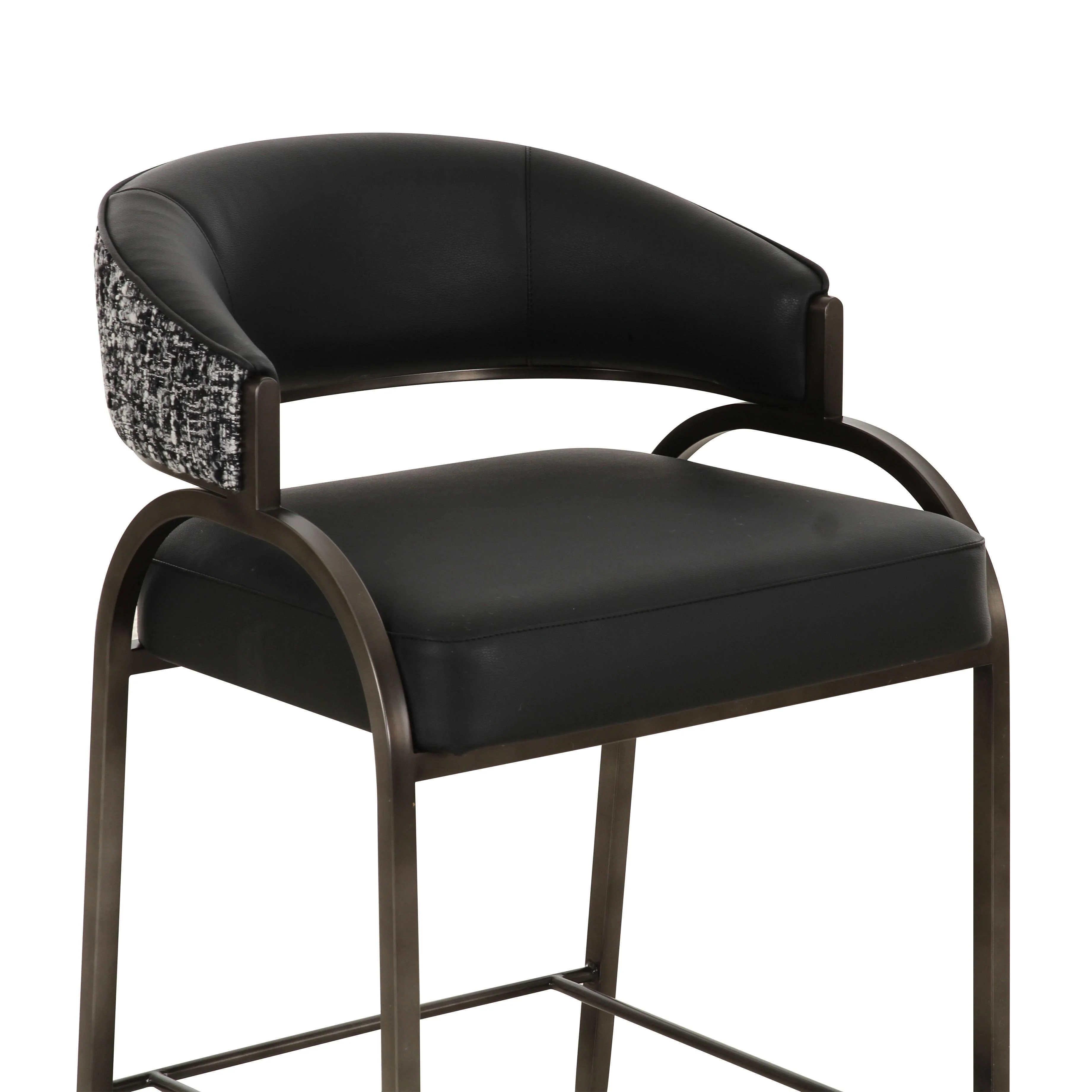 Tatum Vegan Leather 2-Tone Counter Stool - Image 13