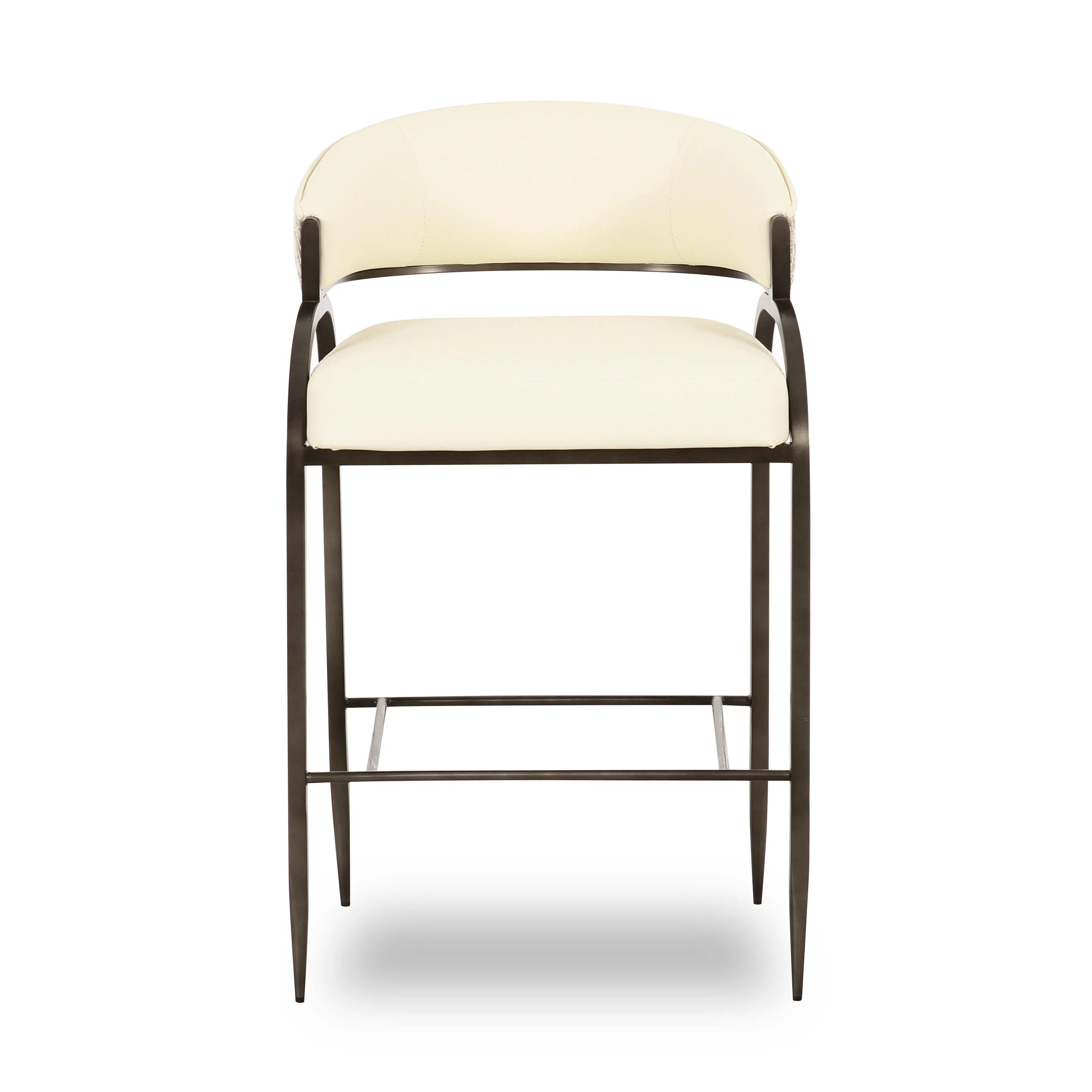 Tatum Vegan Leather 2-Tone Counter Stool - Image 3