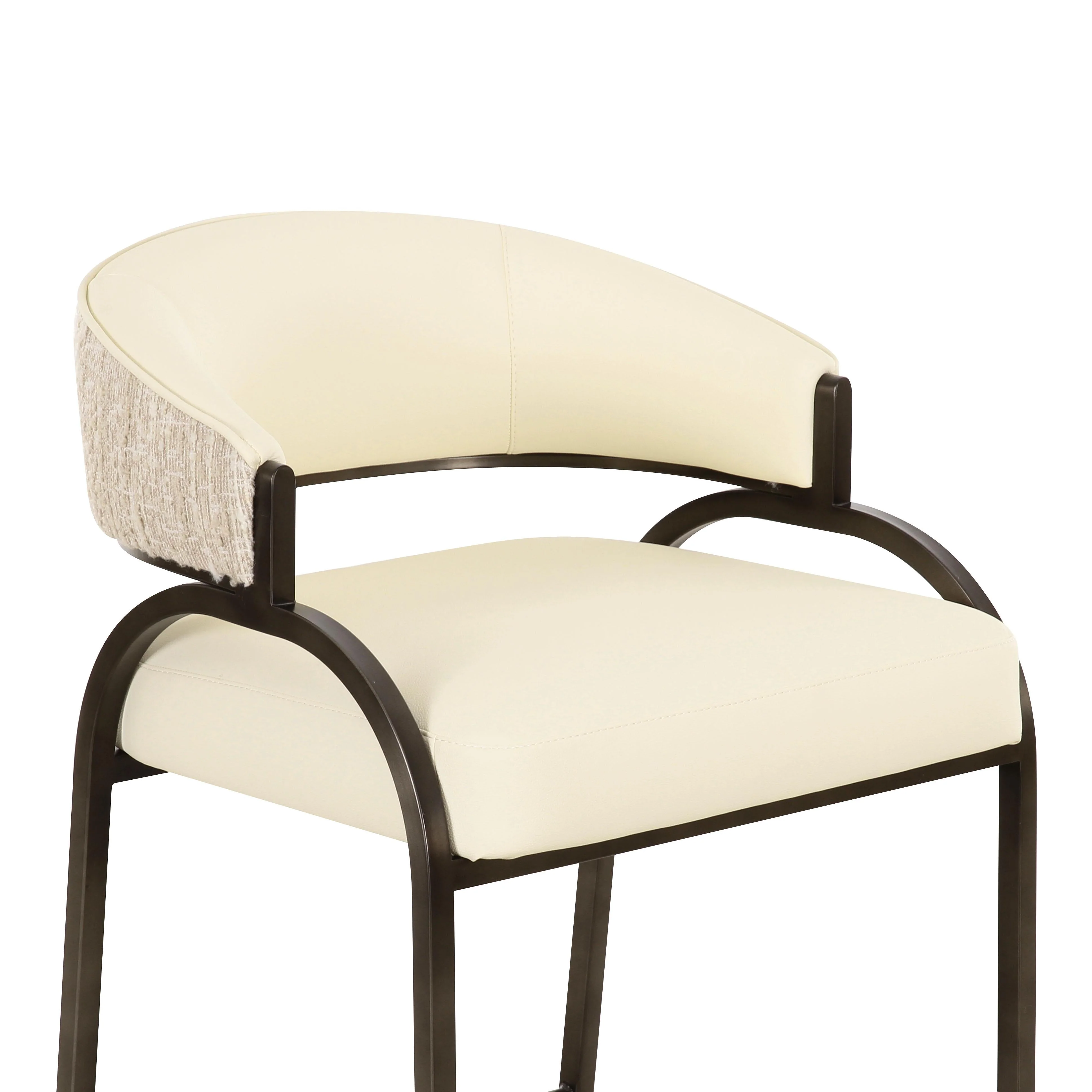 Tatum Vegan Leather 2-Tone Counter Stool - Image 5