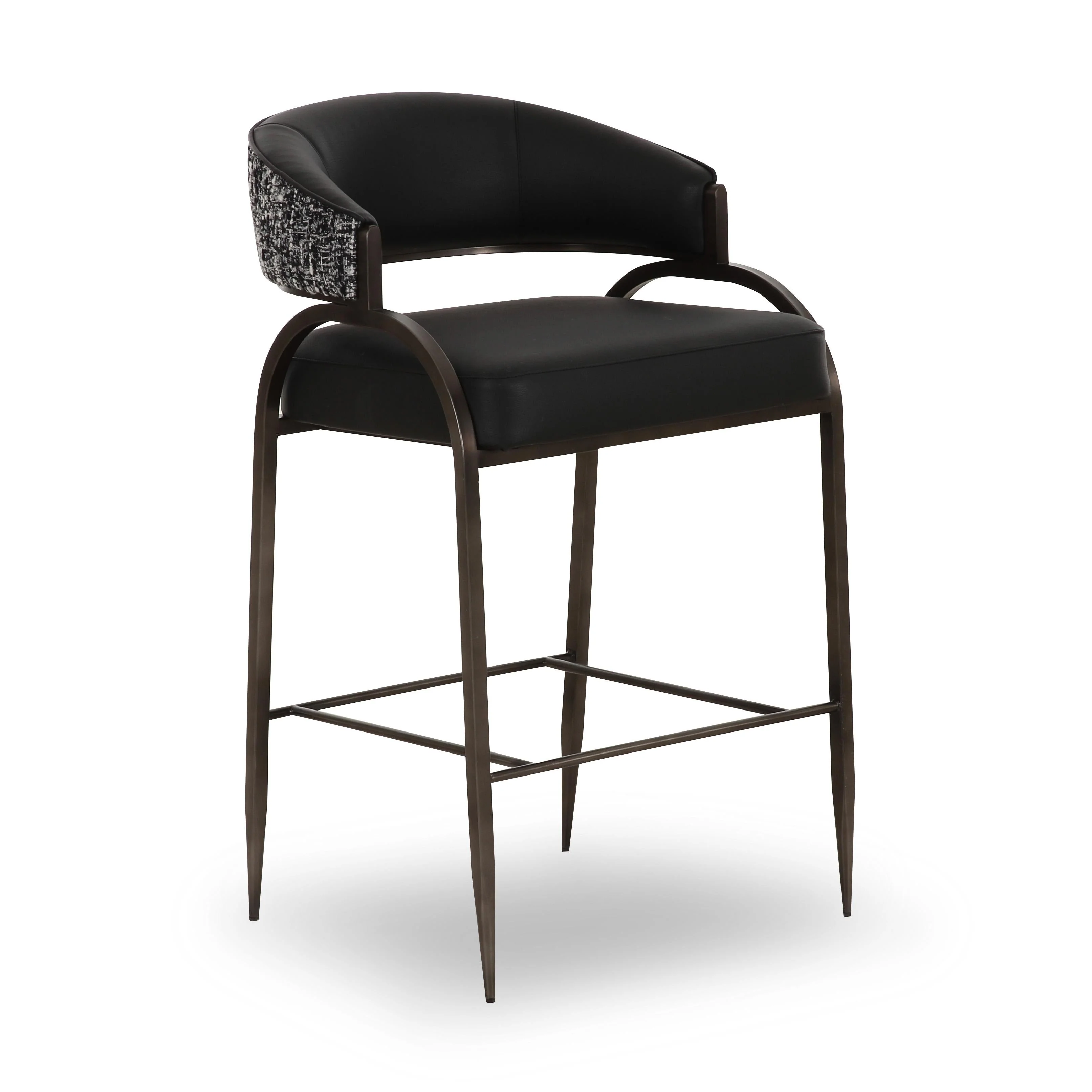 Tatum Vegan Leather 2-Tone Counter Stool - Image 9