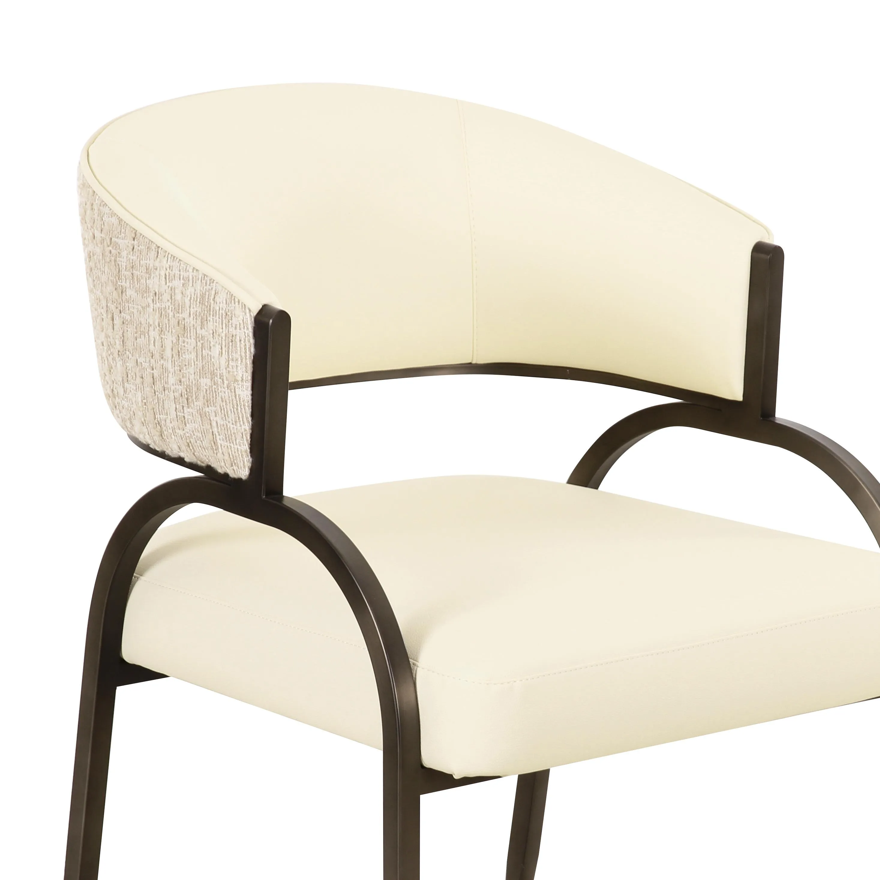 Tatum Vegan Leather 2-Tone Dining Chair - Image 5