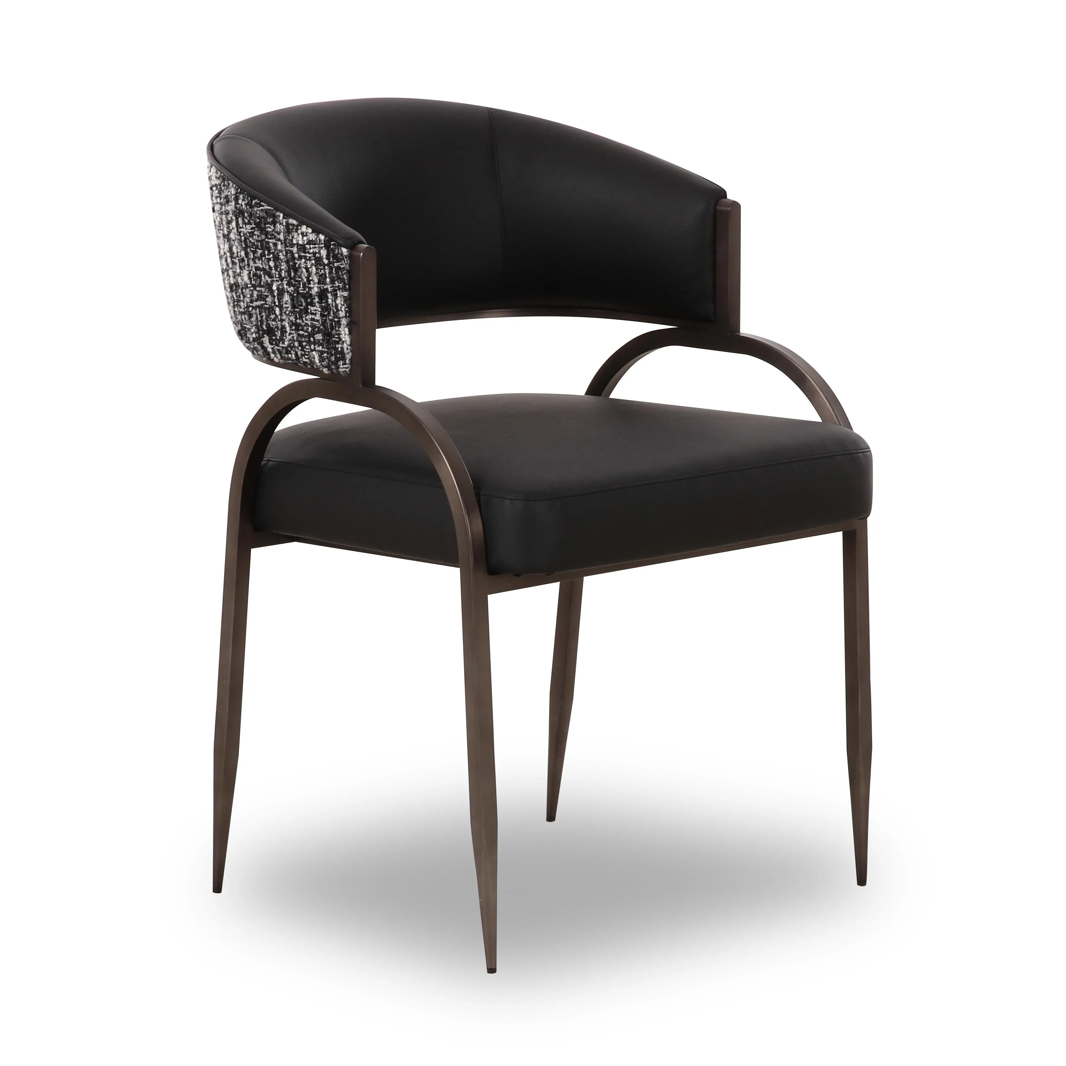 Tatum Vegan Leather 2-Tone Dining Chair - Image 9