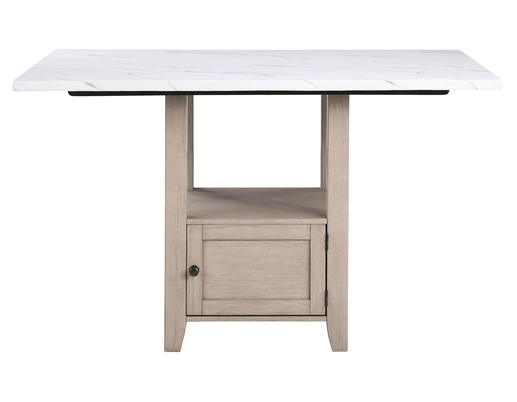 Taylor Tan Faux-Marble Counter Height Set - Image 3