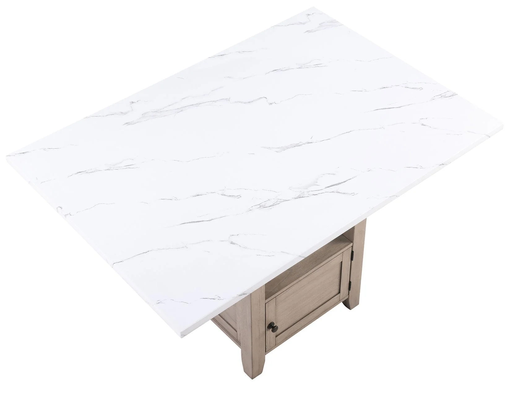 Taylor Tan Faux-Marble Counter Height Set - Image 7