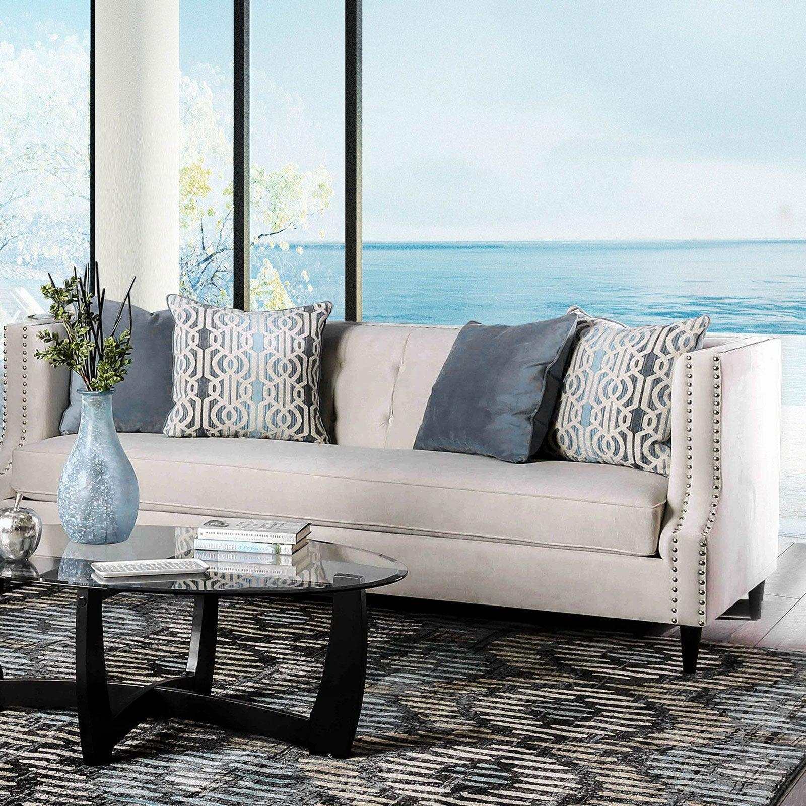 Tegan Beige Stationary Sofa & Loveseat - Image 2