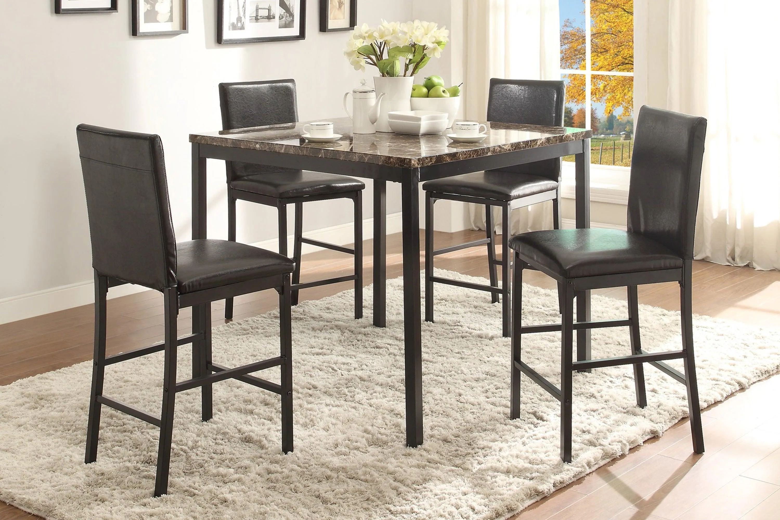 Tempe Brown/Black Counter Chair, Set of 4 - Image 3