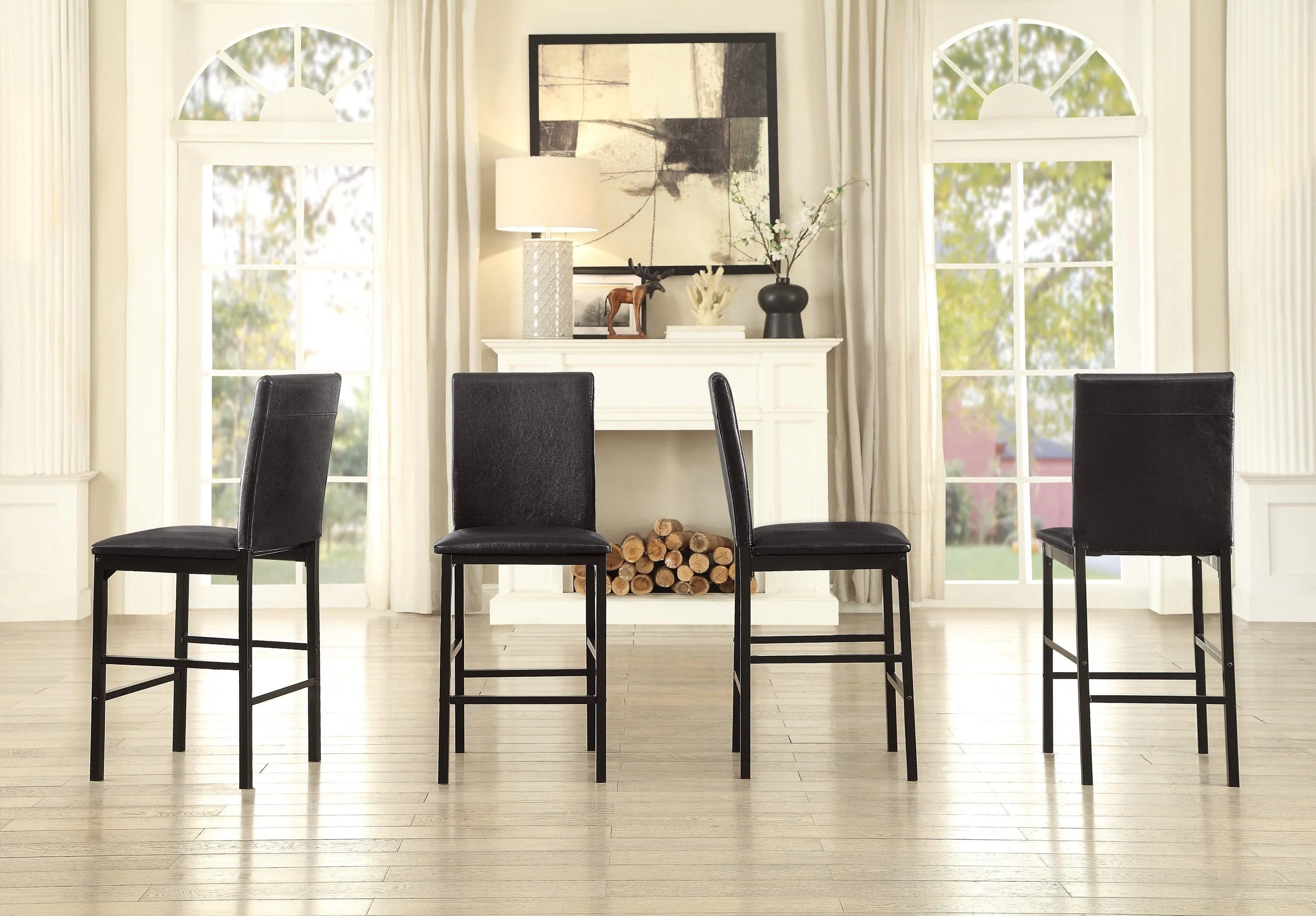 Tempe Brown/Black Marble-Top Counter Height Set - Image 3