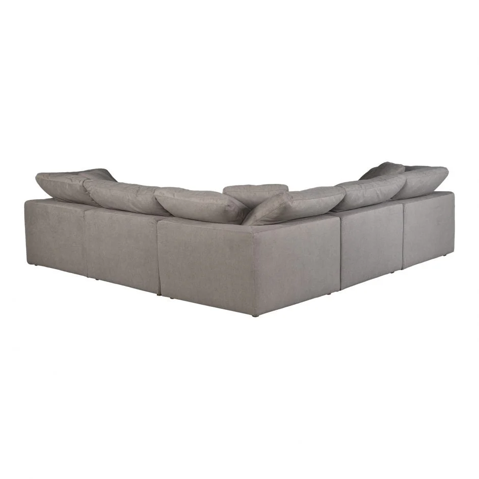 Terra Condo Classic L-Shaped Modular Sectional Light Grey - Image 4