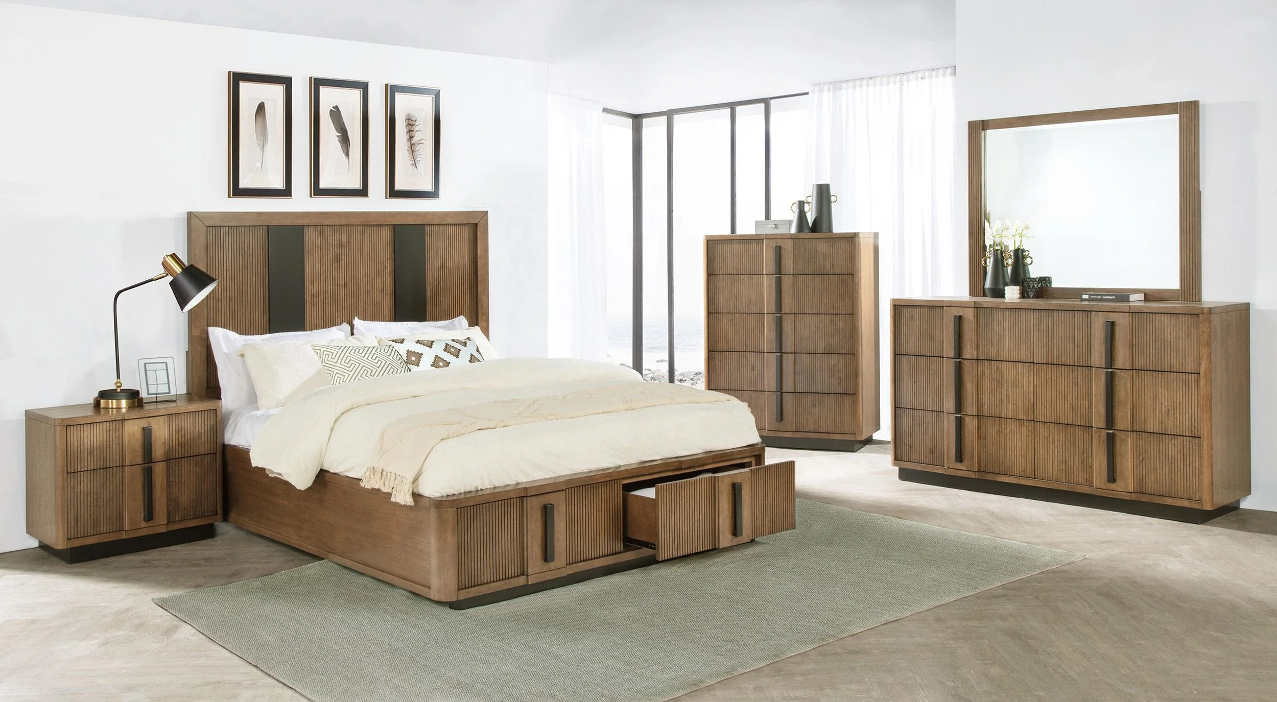 Terrace Ash Brown 2-Drawer Nightstand - Image 13