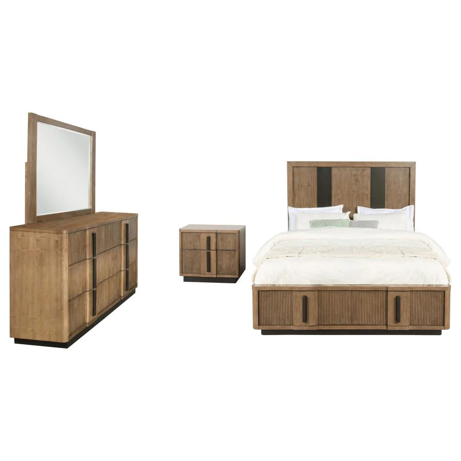 Terrace Ash Brown 4-piece Queen Bedroom Set - Image 2