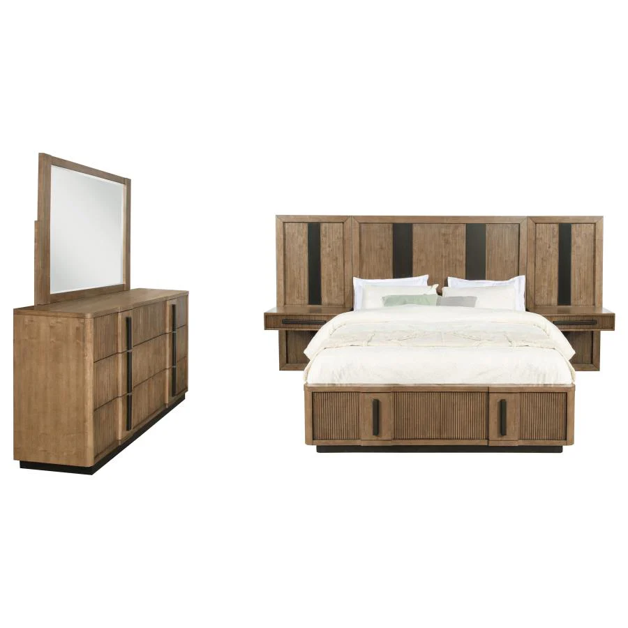 Terrace Ash Brown 5-piece Queen Panel Bedroom Set - Image 2