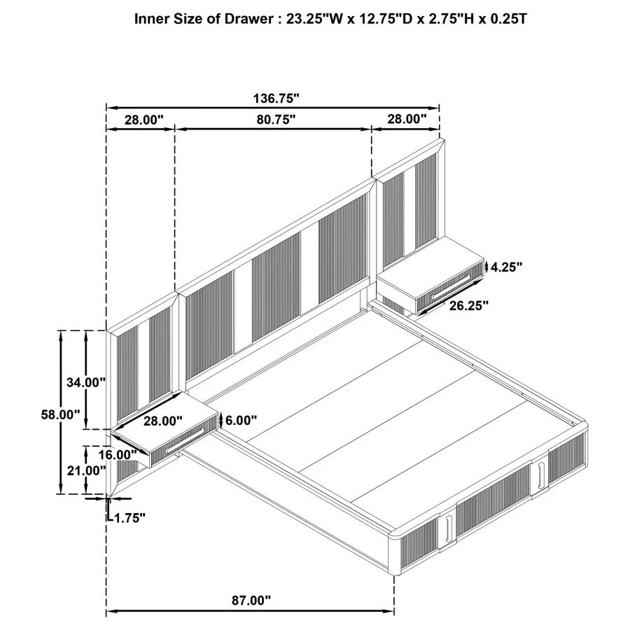 Terrace Ash Brown 6-Piece Eastern King Panel Bedroom Set - Image 14