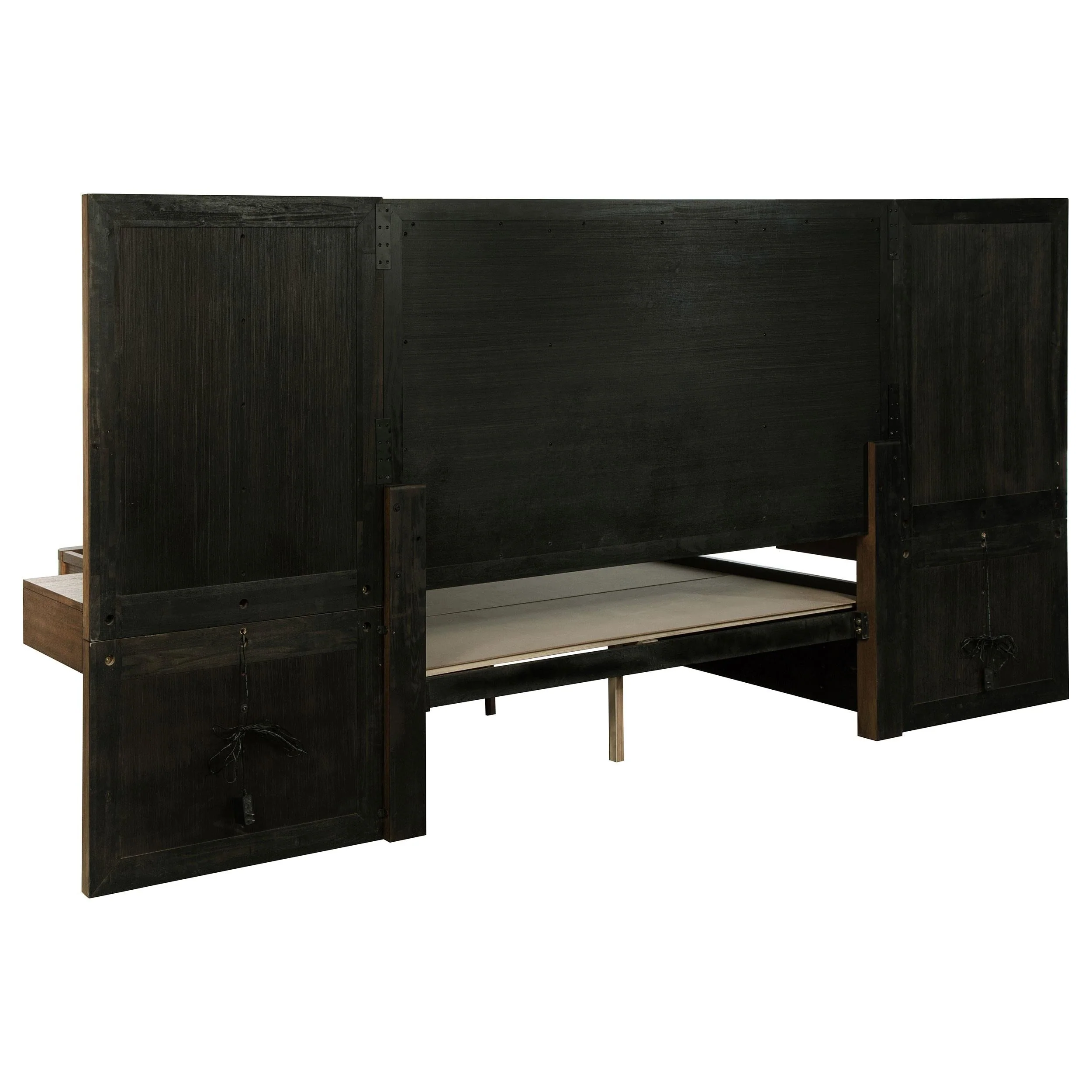 Terrace Ash Brown Wall Panel Queen Storage Bed - Image 4