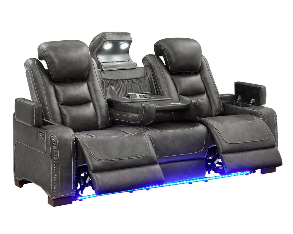 Tesla Gray 3-Piece Power Reclining Set - Image 3