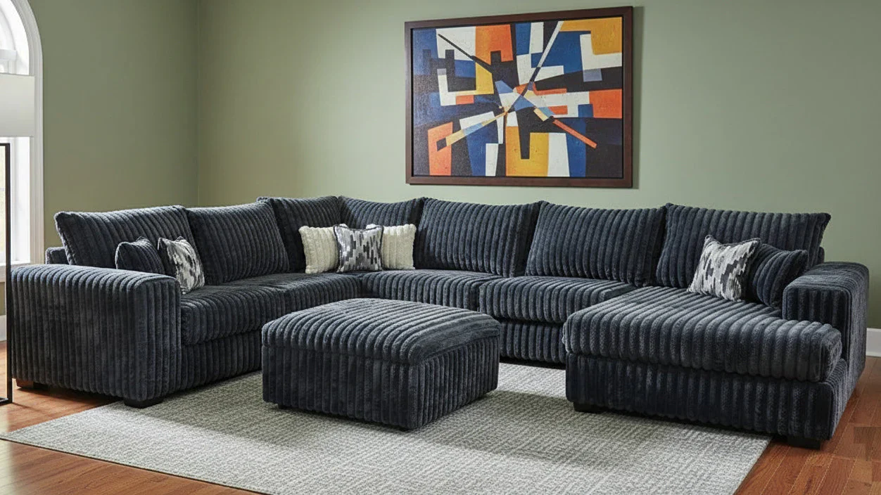 Texan Grey 4-Piece Right Arm Facing (RAF) Sectional