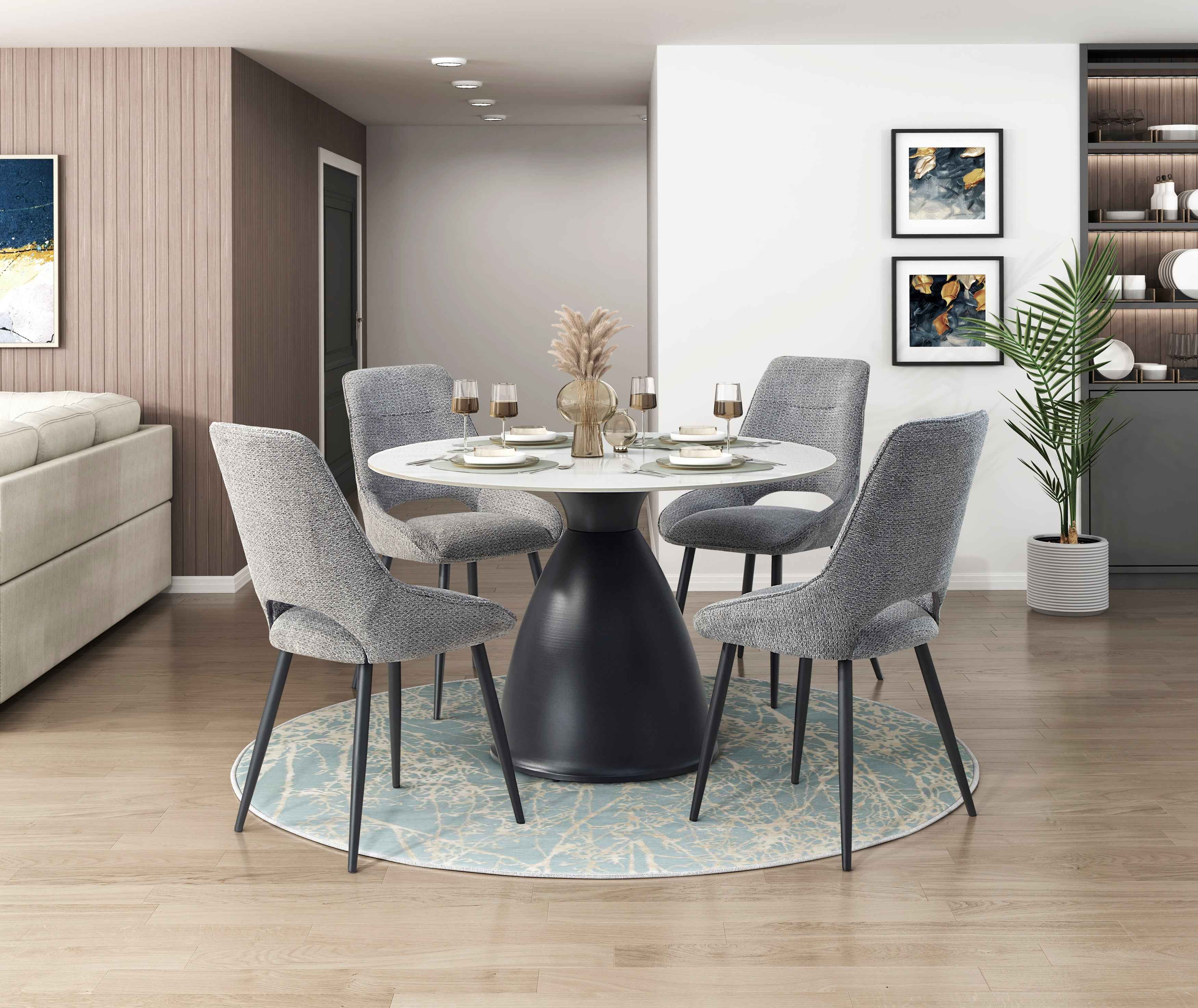 Thea Gray Side Chair, Set of 2 - Image 8
