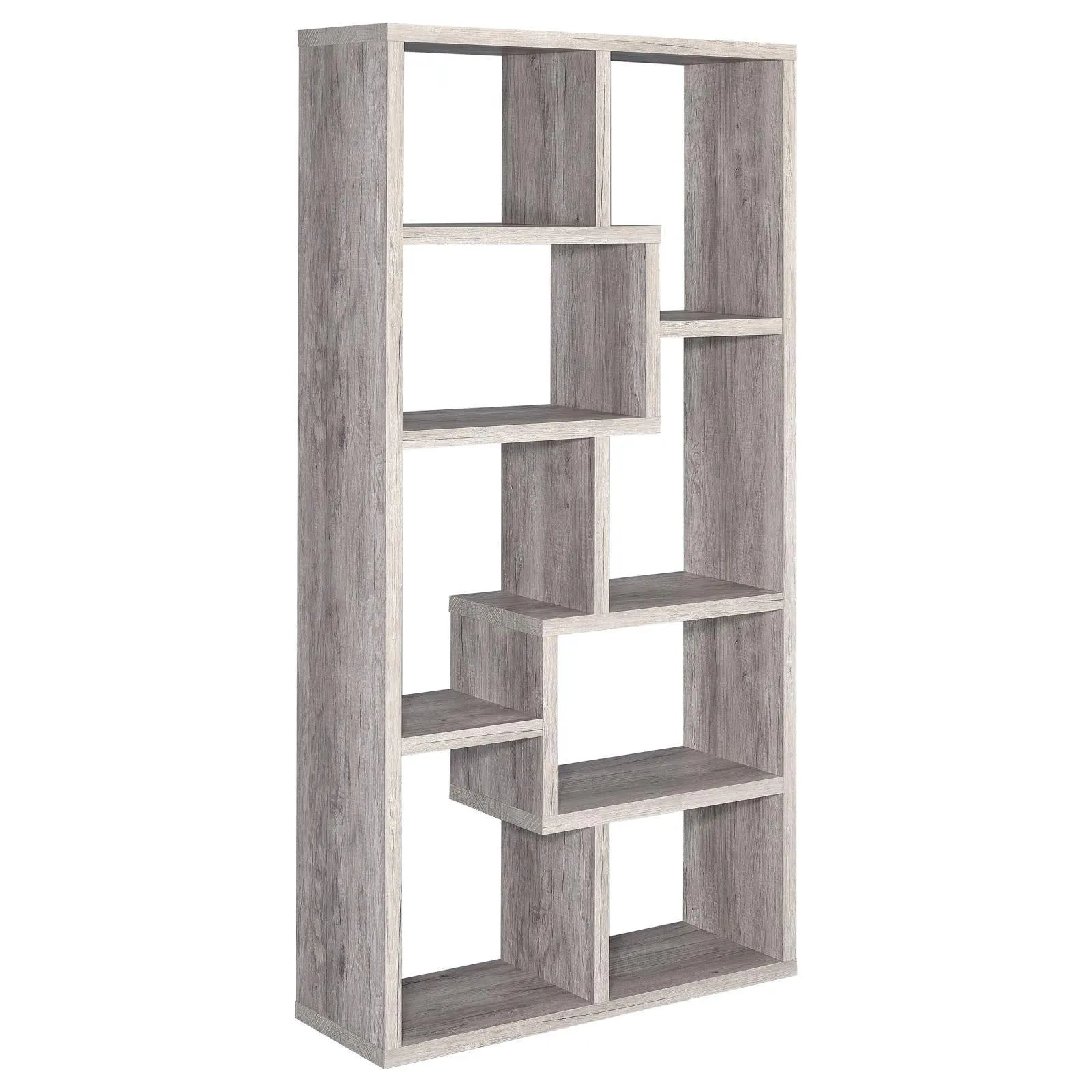 Theo Gray Driftwood 10-Shelf Bookcase - Image 2