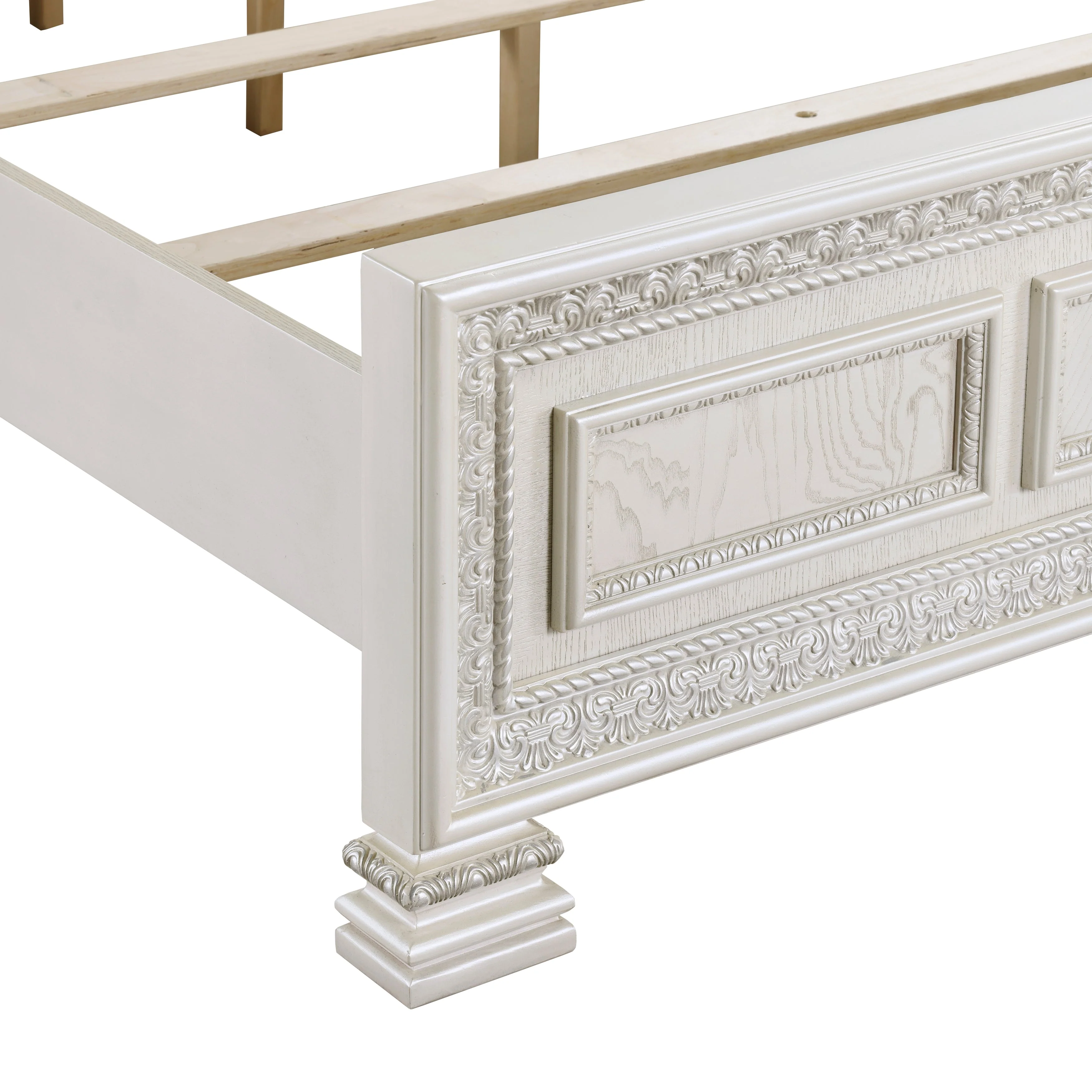 Theodora Pearl White California King Bed - Image 7