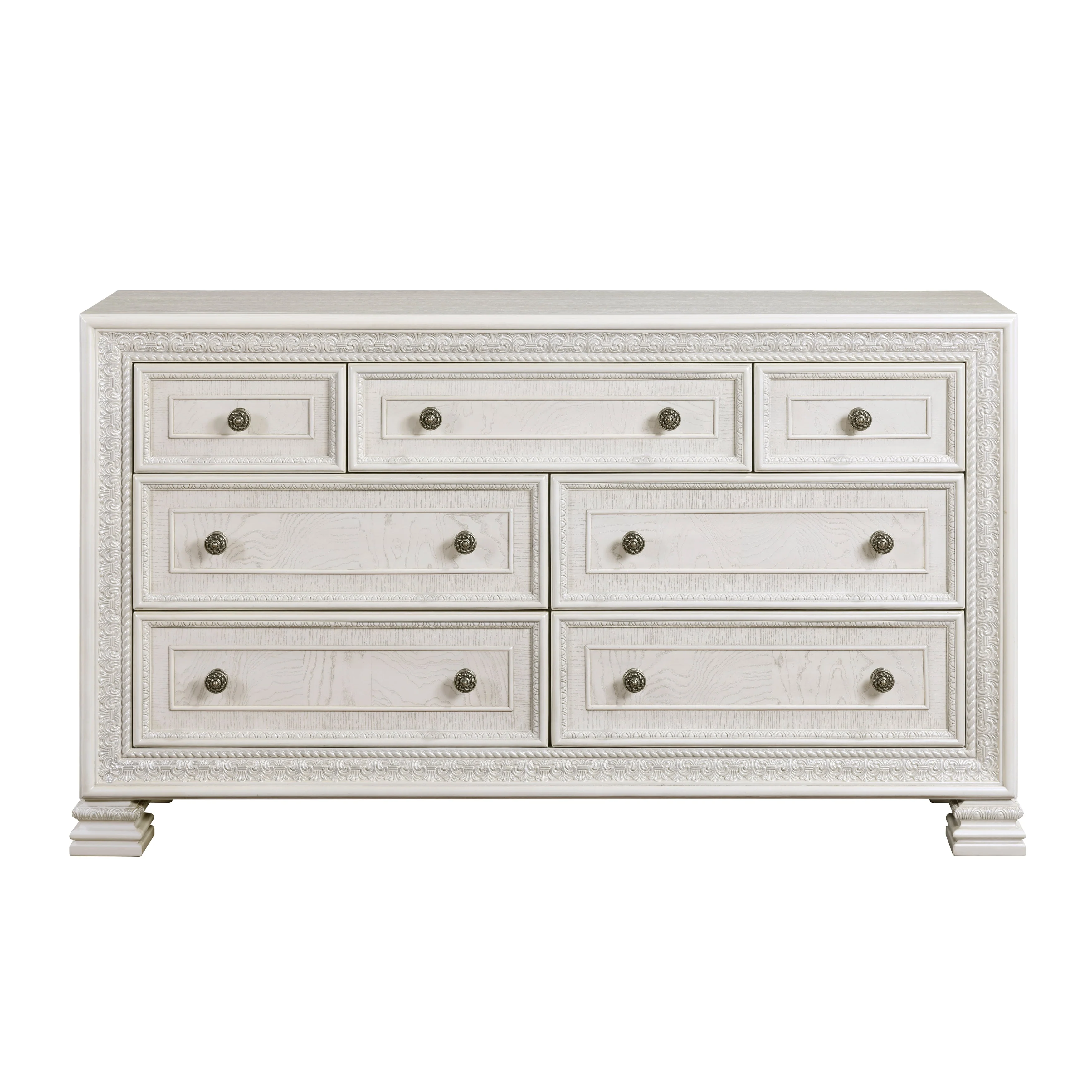Theodora Pearl White Panel Bedroom Set - Image 7