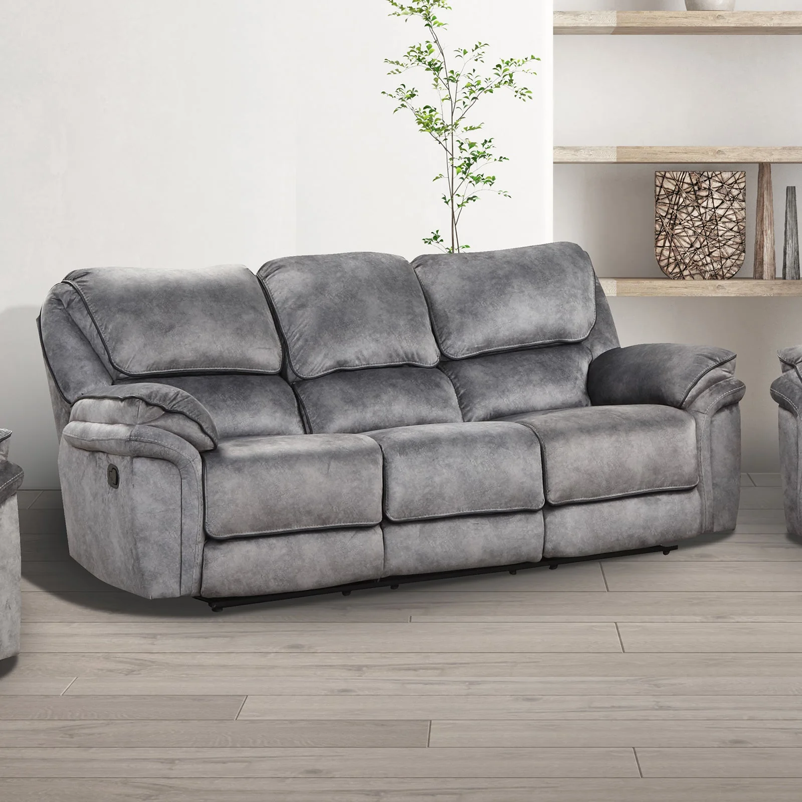 Theola Gray Sofa & Loveseat & Chair - Image 4