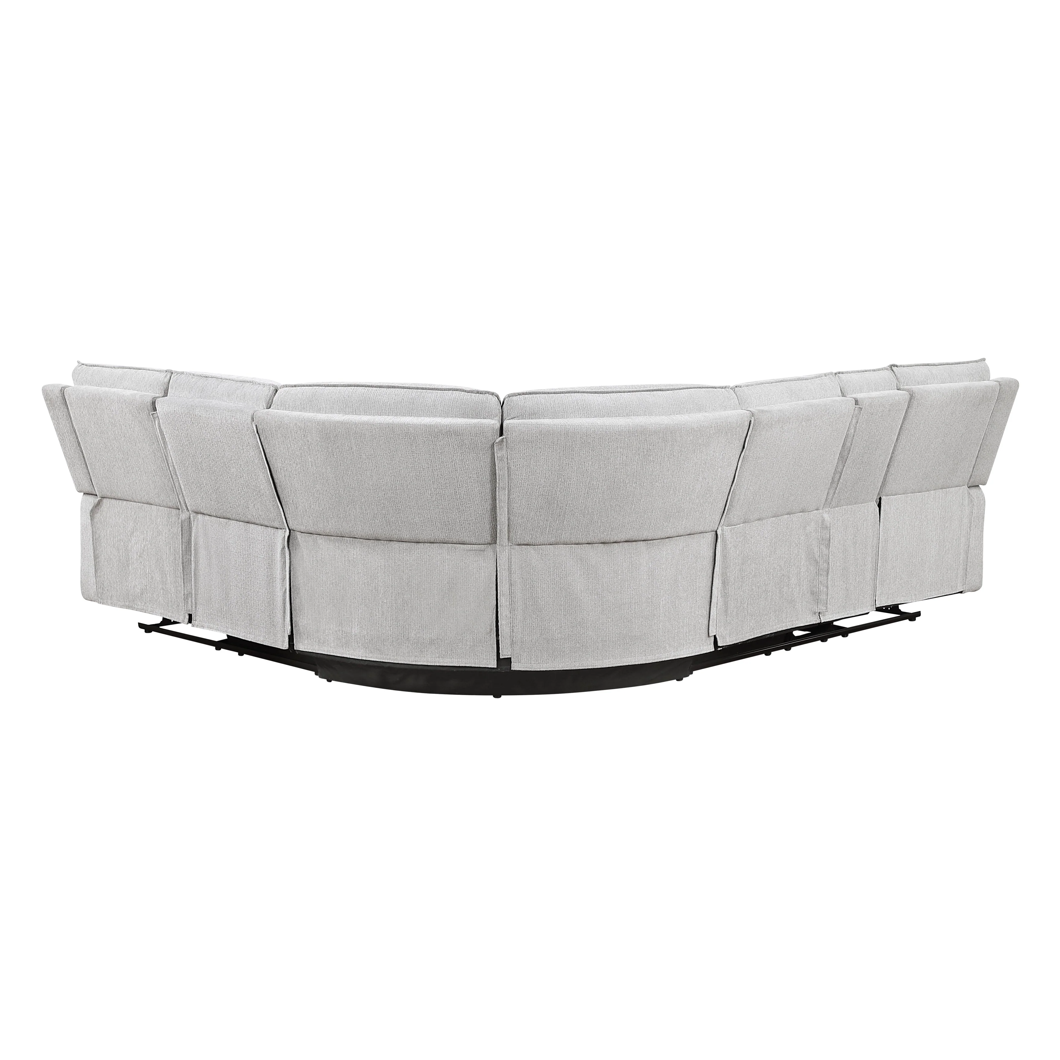 Thorne Gray 3-Piece Reclining Sectional with Left Console - Image 3