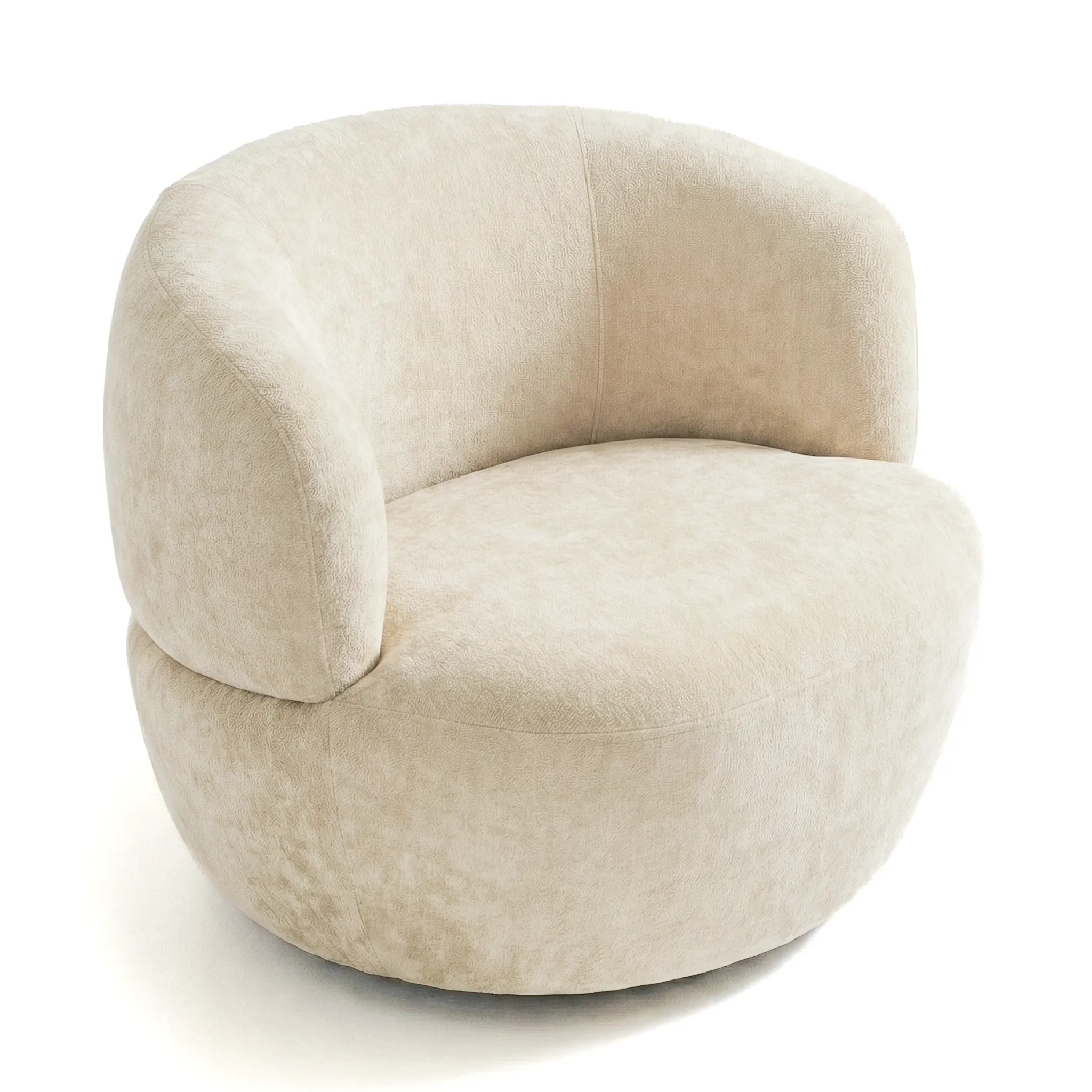 Thornton Sand Chenille Swivel Chair